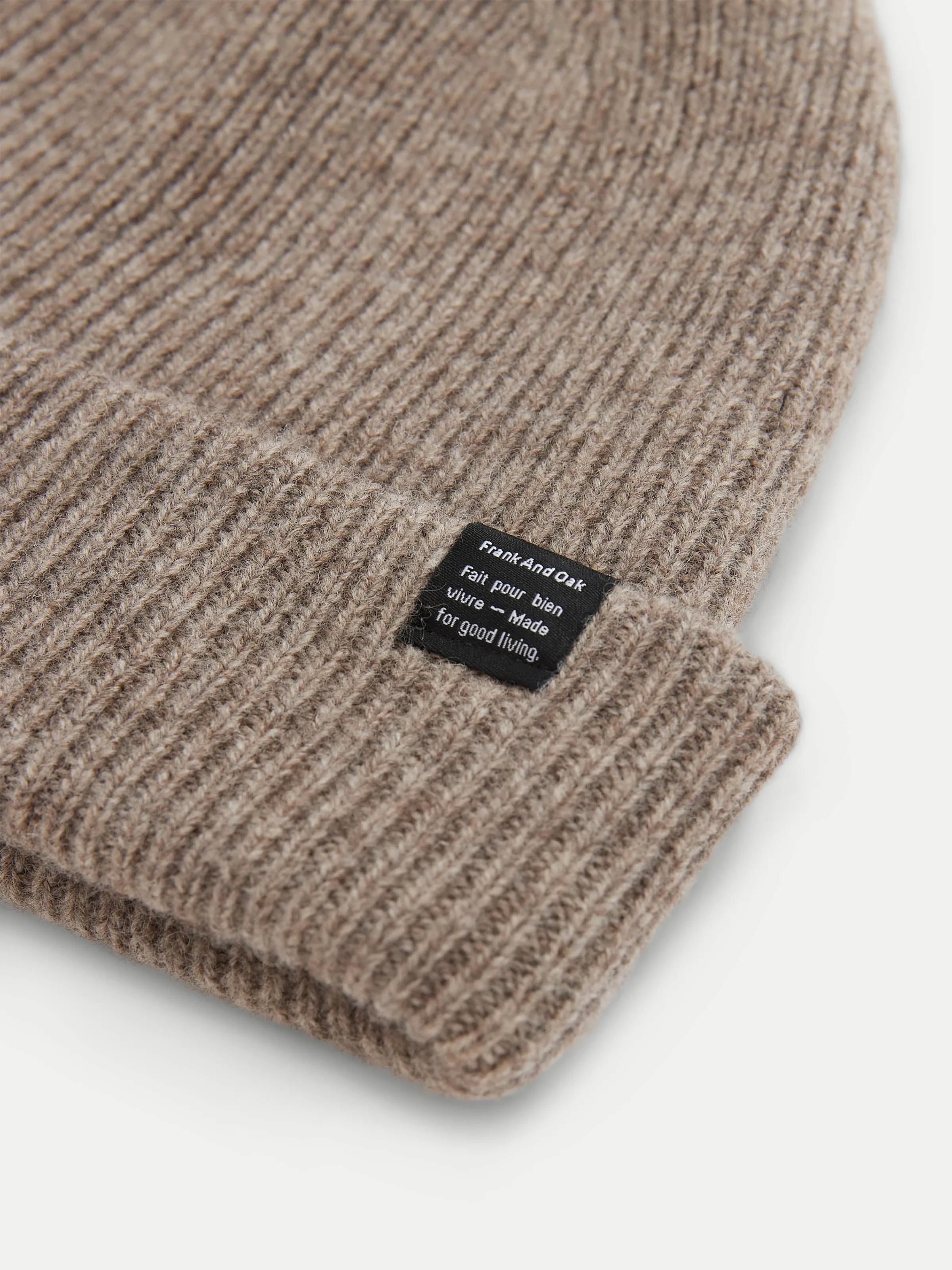 The Yak Wool Beanie in Brown Heather sold by Frank & Oak product image thumbnail 3