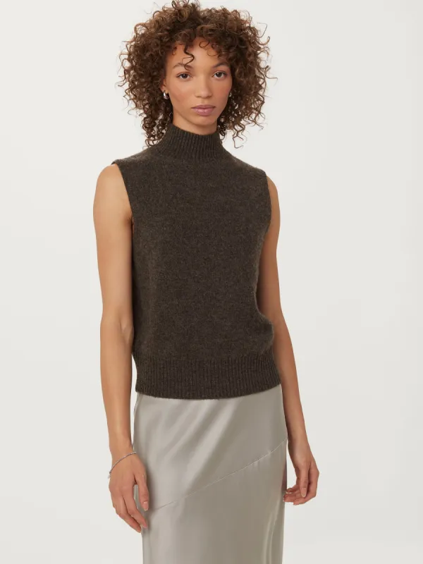 The Yak Wool Sweater Vest in Charcoal Grey sold by Frank & Oak