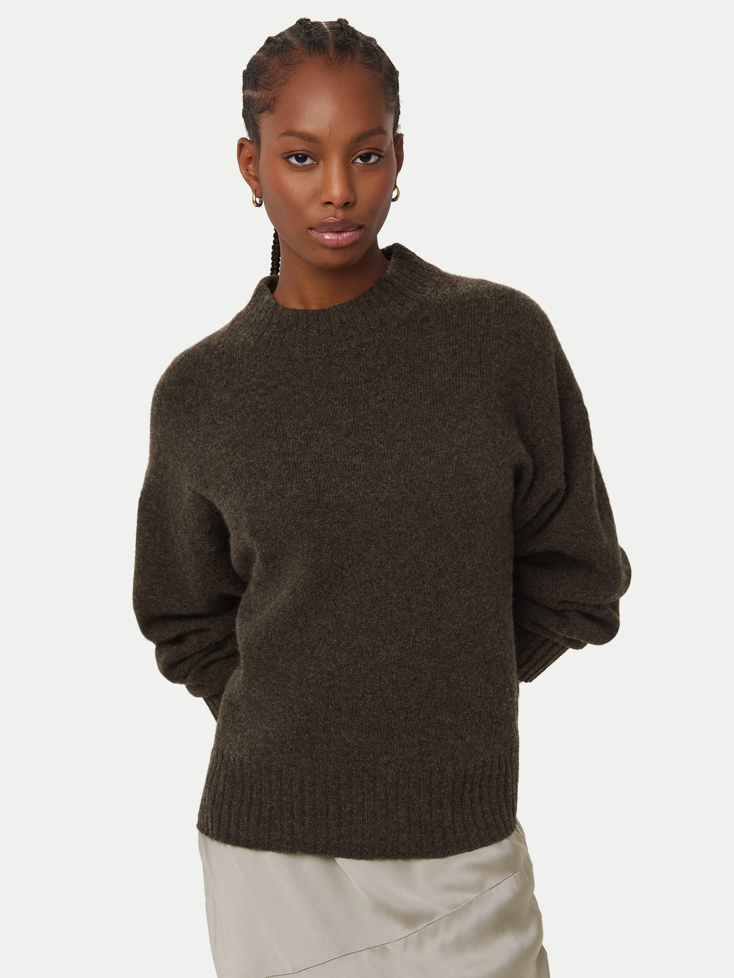 The Yak Wool Crewneck  in Charcoal Grey sold by Frank & Oak
