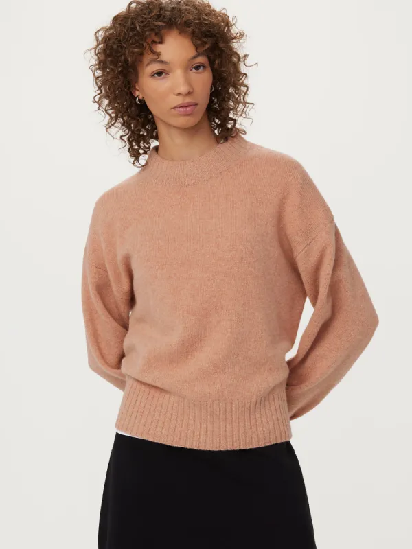 The Yak Wool Crewneck  in Blush Pink sold by Frank & Oak