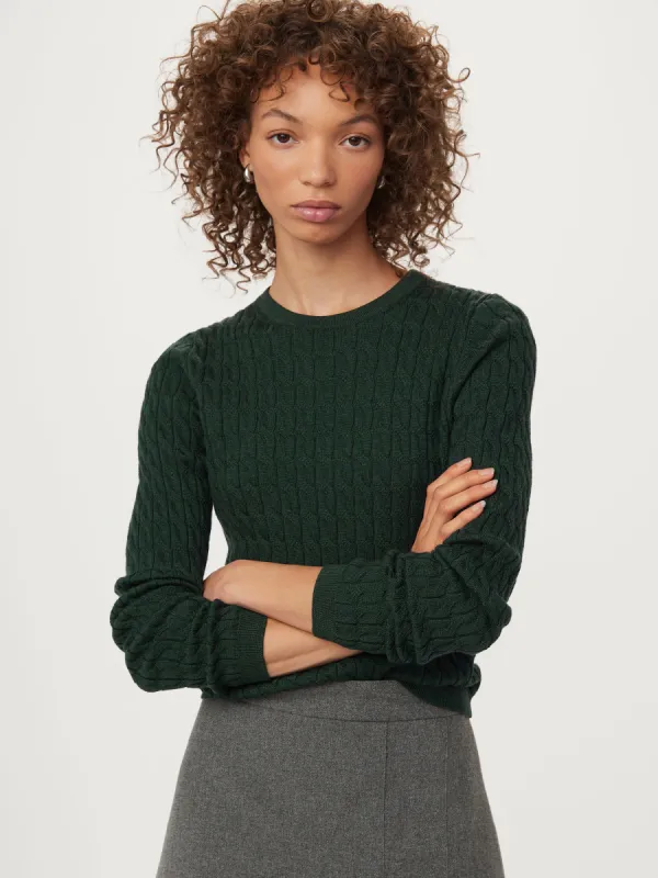 The Merino Wool Sweater in Pine Grove sold by Frank & Oak