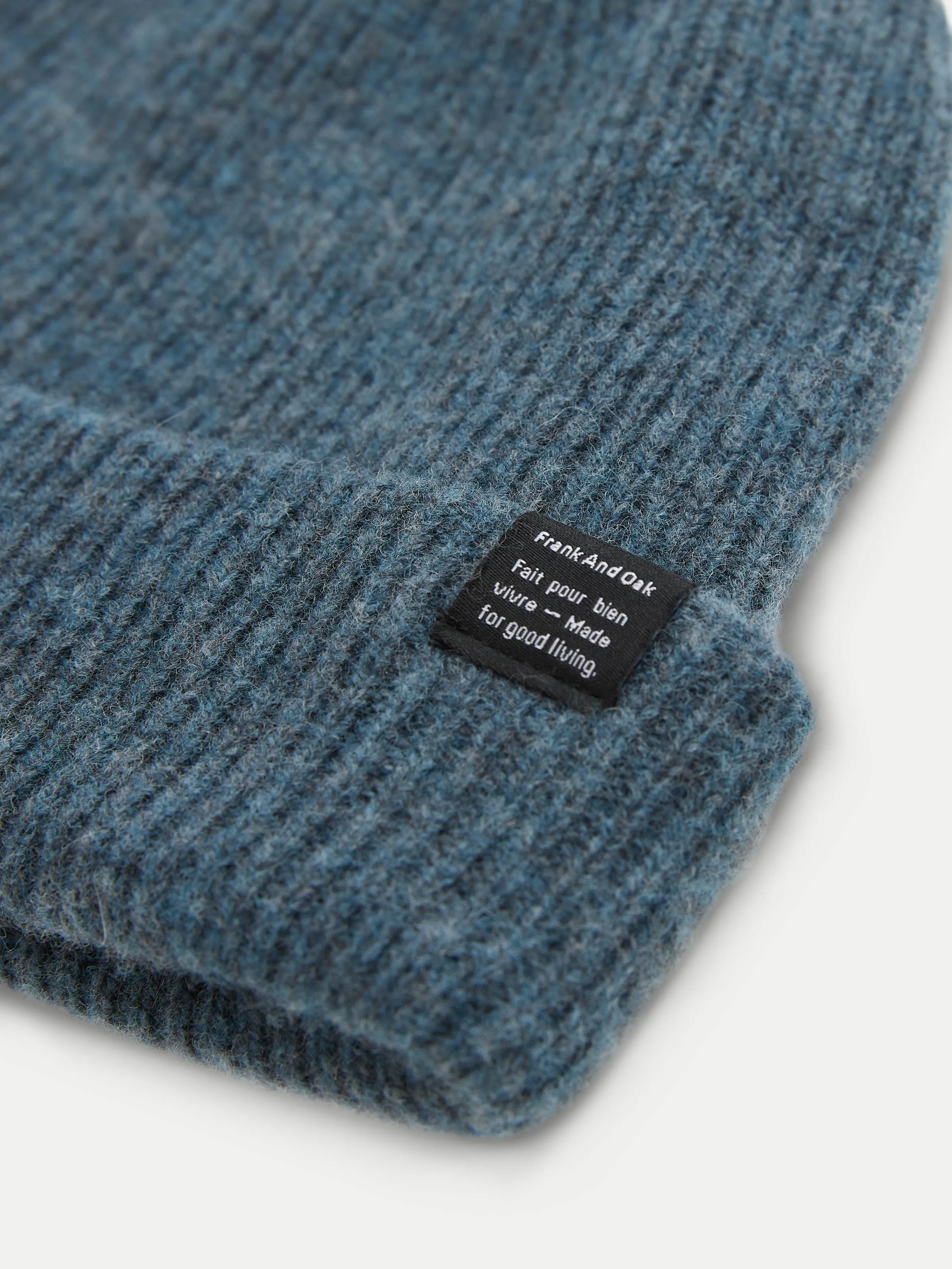 The Yak Wool Beanie in Slate sold by Frank & Oak product image thumbnail 3