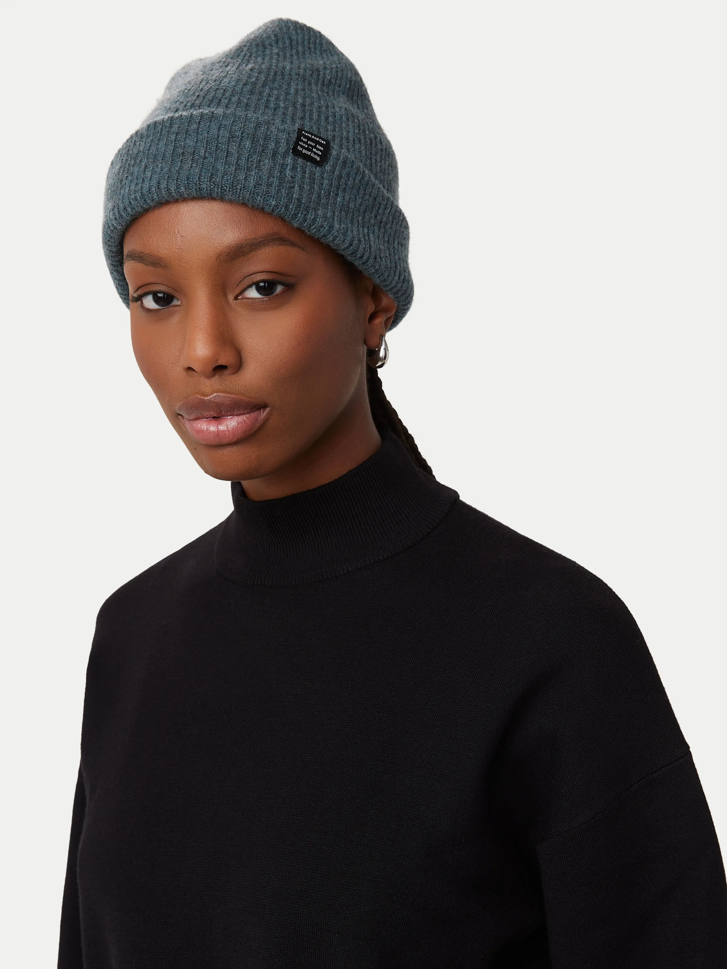 The Yak Wool Beanie in Slate sold by Frank & Oak product image thumbnail 2