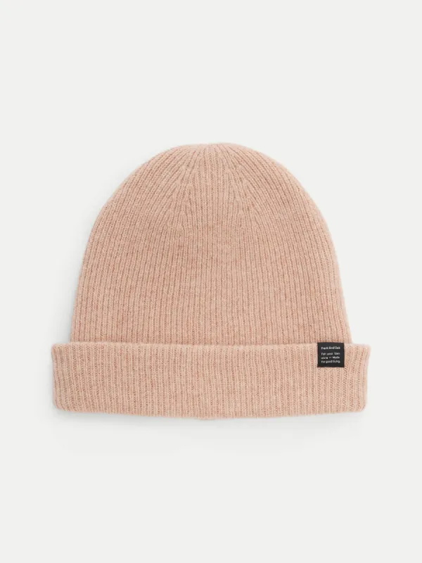 The Yak Wool Beanie in Blush Pink sold by Frank & Oak