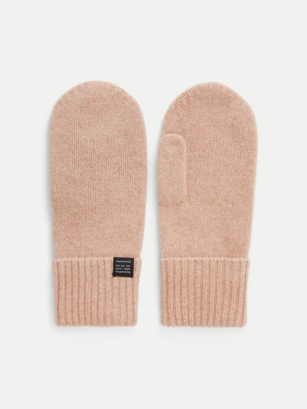 The Yak Wool Mittens in Blush Pink sold by Frank & Oak