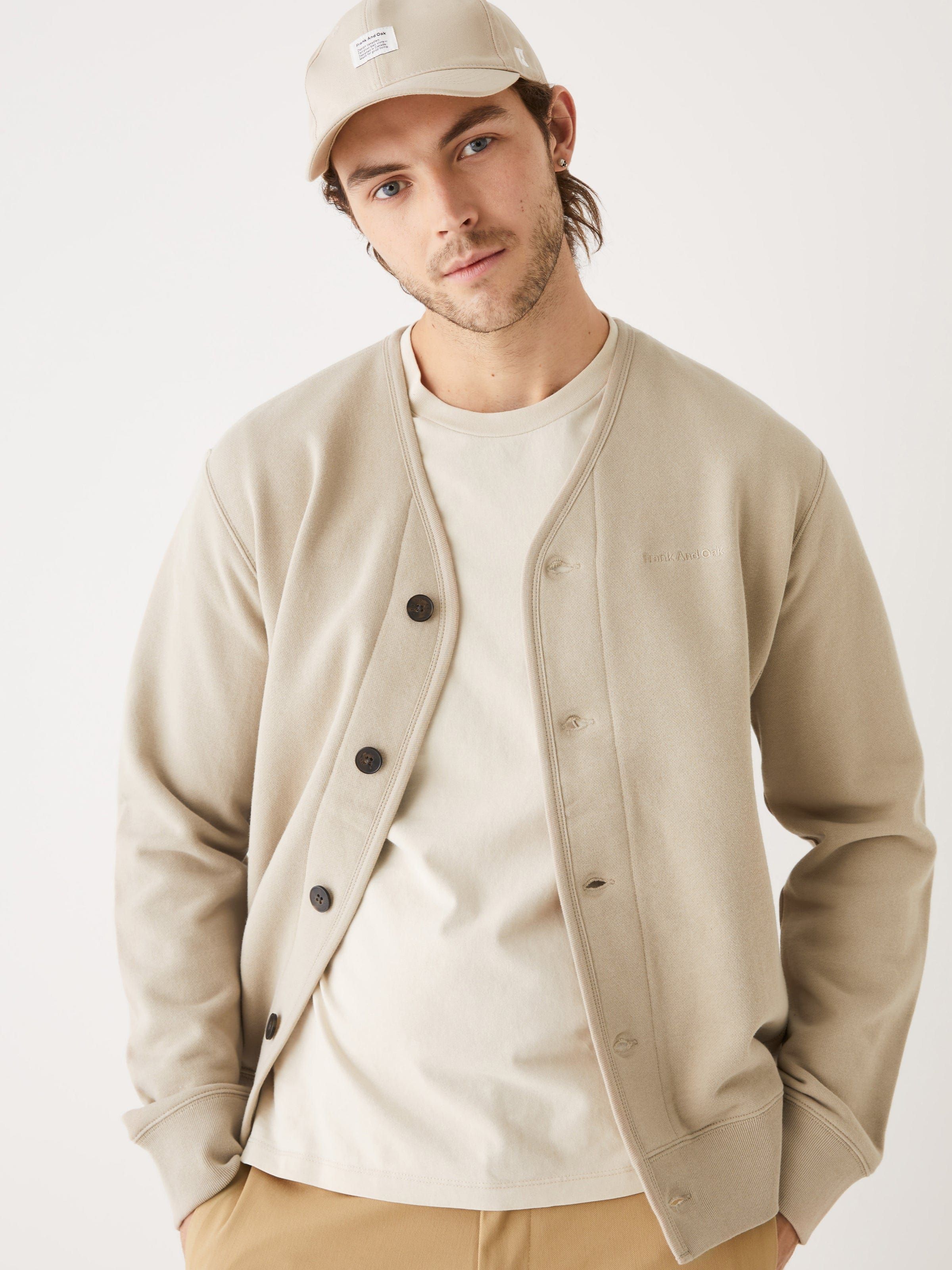 The ‘76 Organic Cotton Cardigan in Feather Grey sold by Frank & Oak product image thumbnail 2
