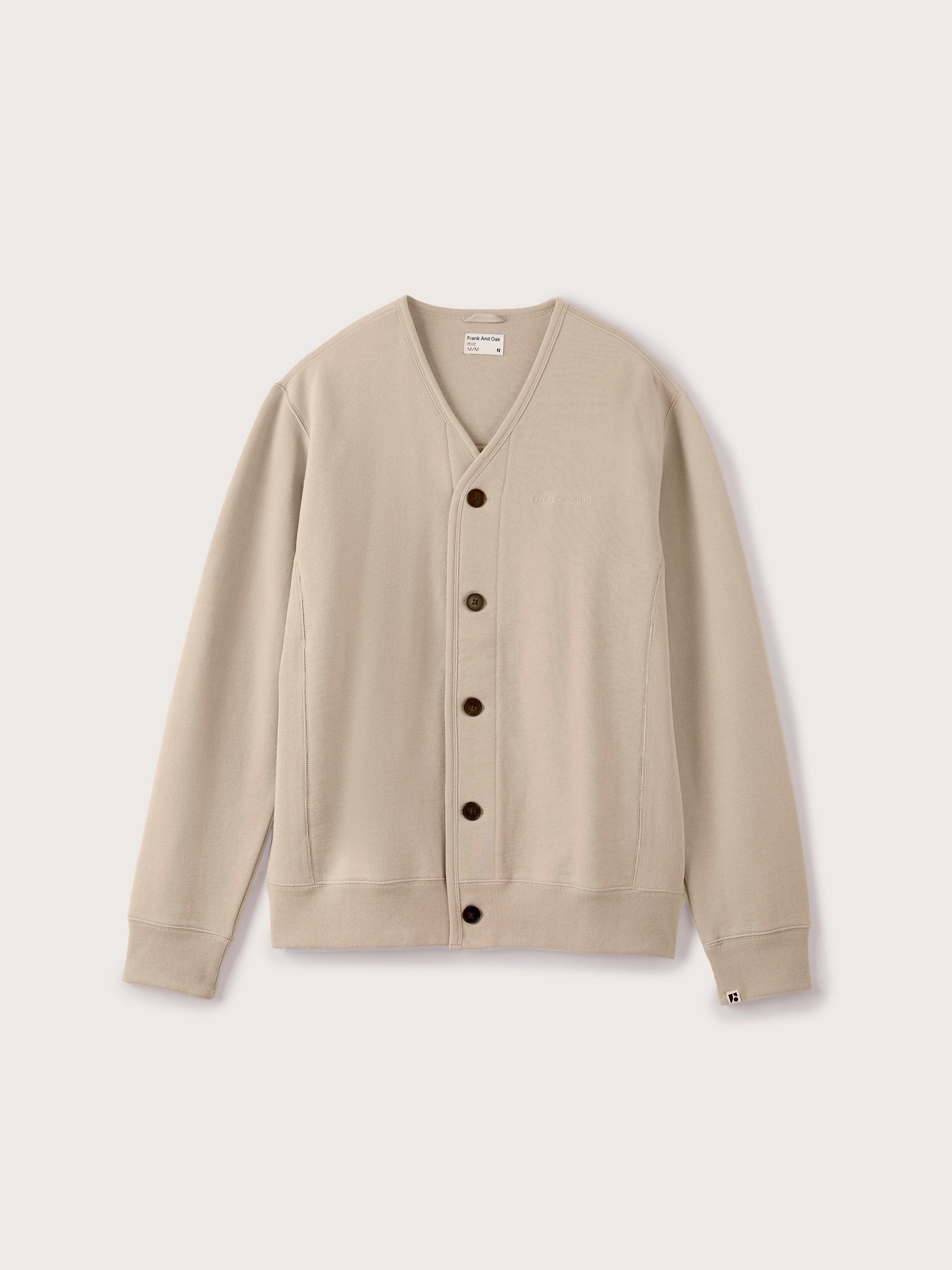 The ‘76 Organic Cotton Cardigan in Feather Grey sold by Frank & Oak product image thumbnail 7