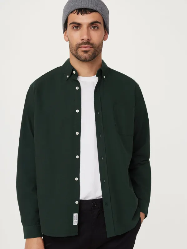 The Jasper Oxford Shirt in Forest Green sold by Frank & Oak