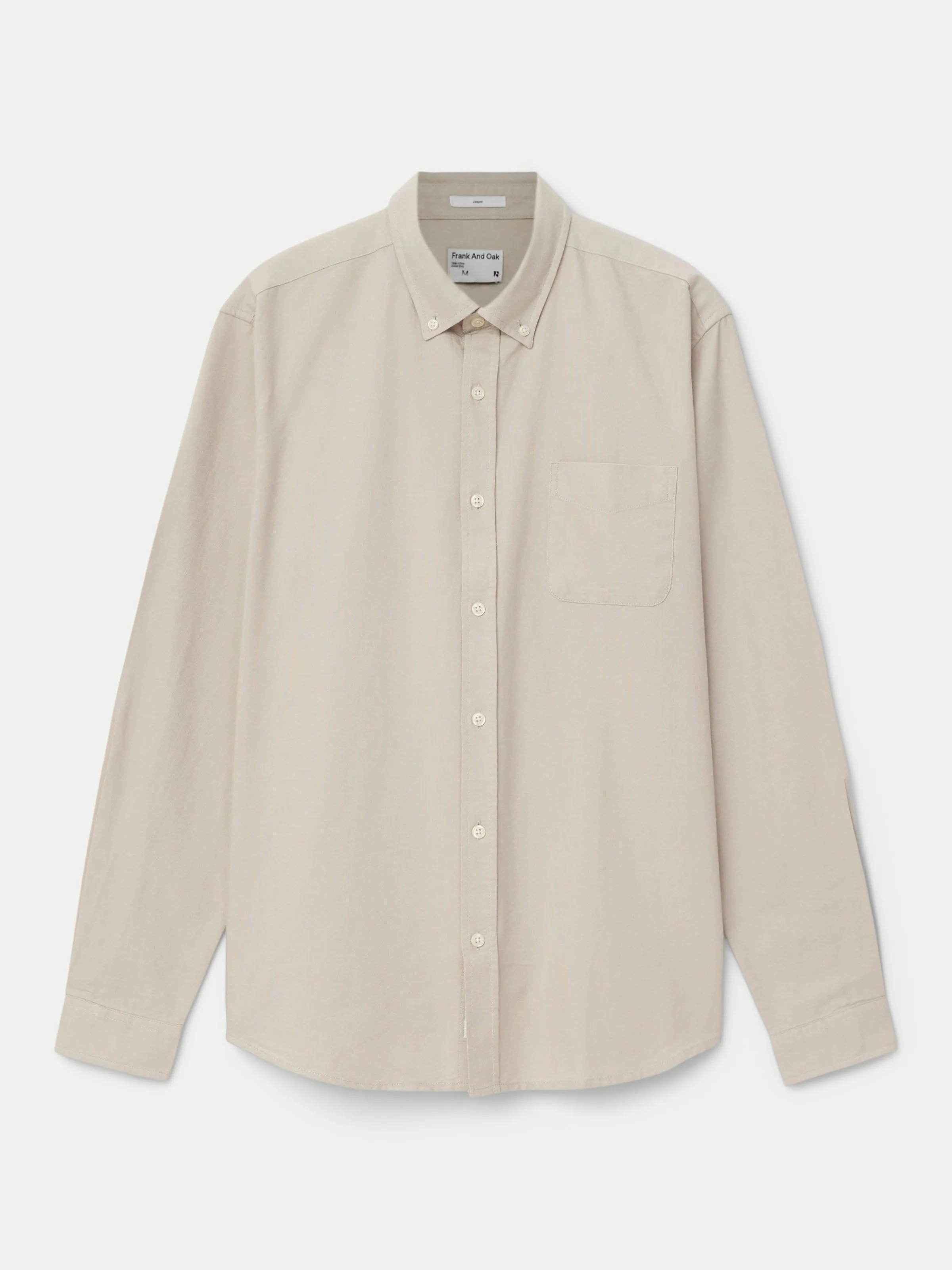 The Jasper Oxford Shirt in Light Greige sold by Frank & Oak product image thumbnail 5