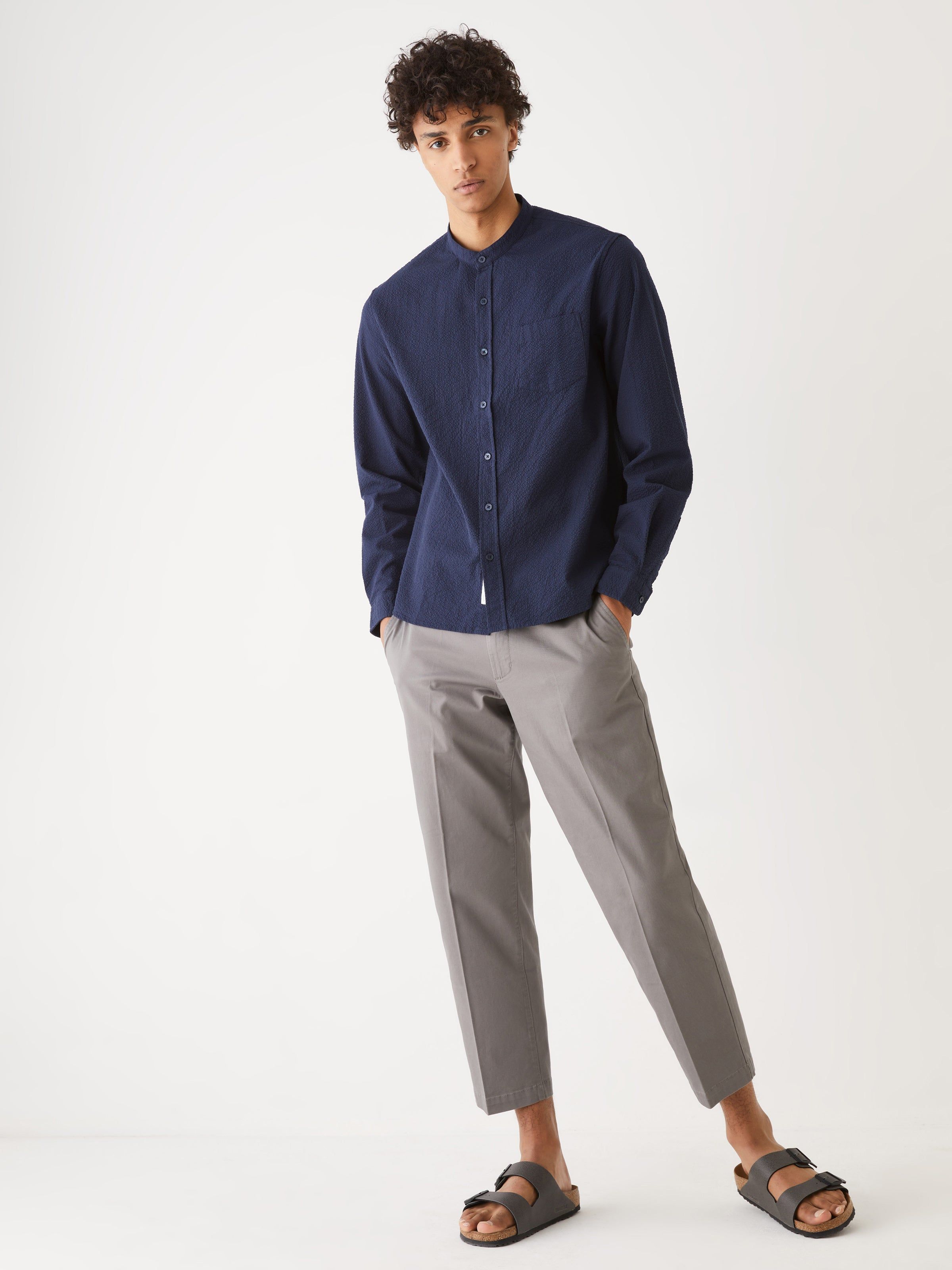 The Seersucker Shirt in Dark Blue sold by Frank & Oak product image thumbnail 2