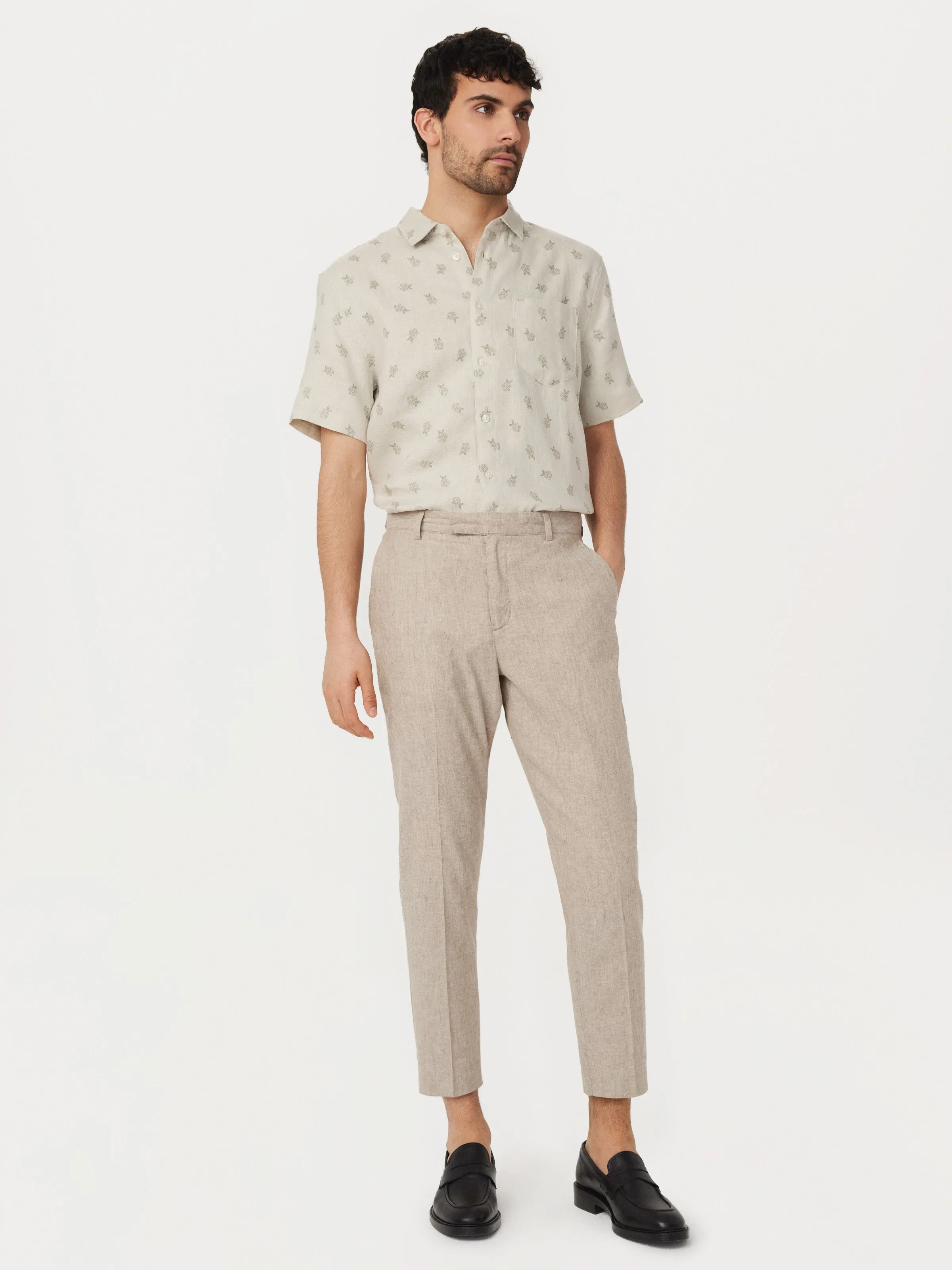 The Short Sleeve Linen Shirt in Natural Light sold by Frank & Oak product image thumbnail 2