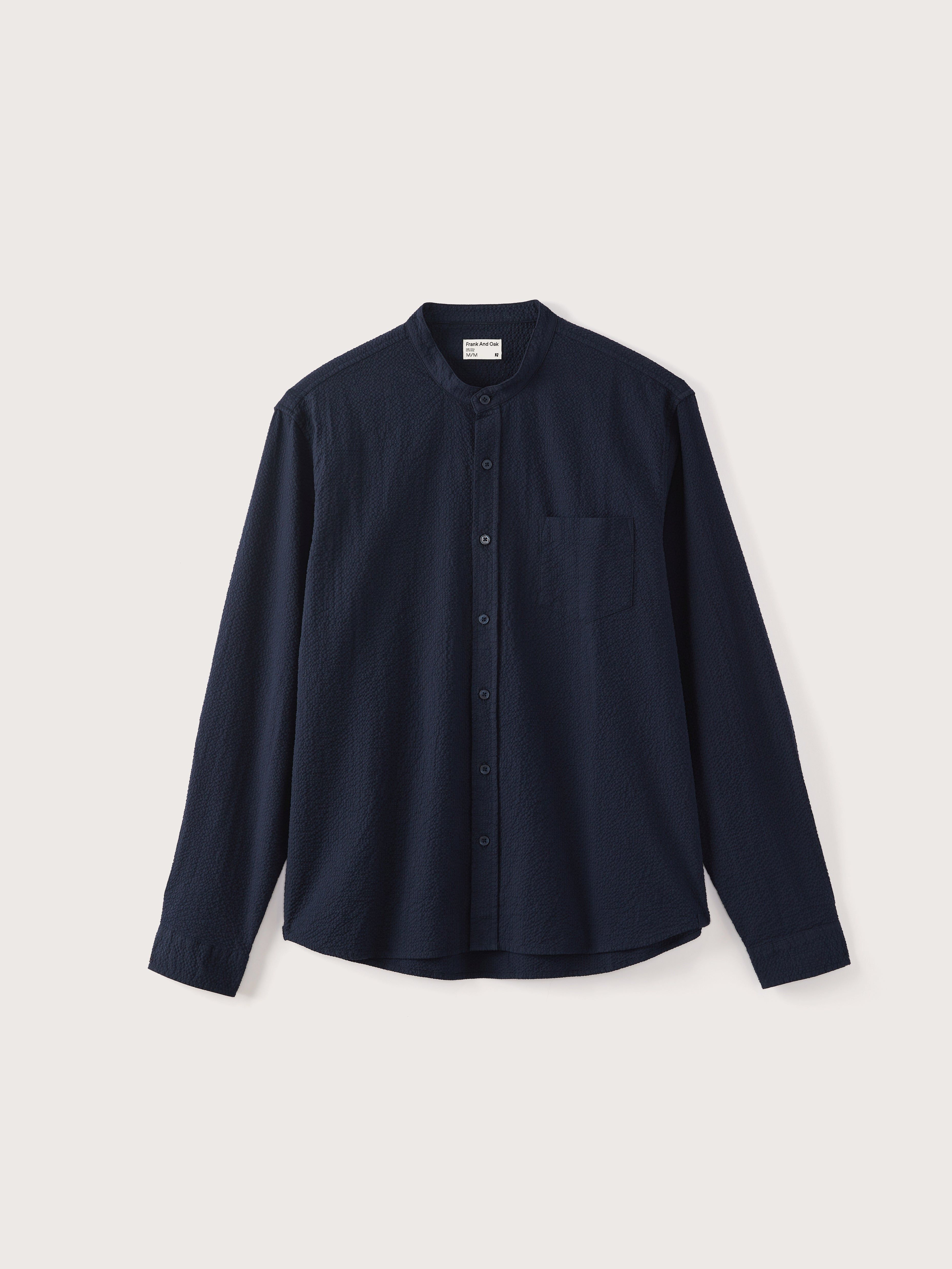 The Seersucker Shirt in Dark Blue sold by Frank & Oak product image thumbnail 5