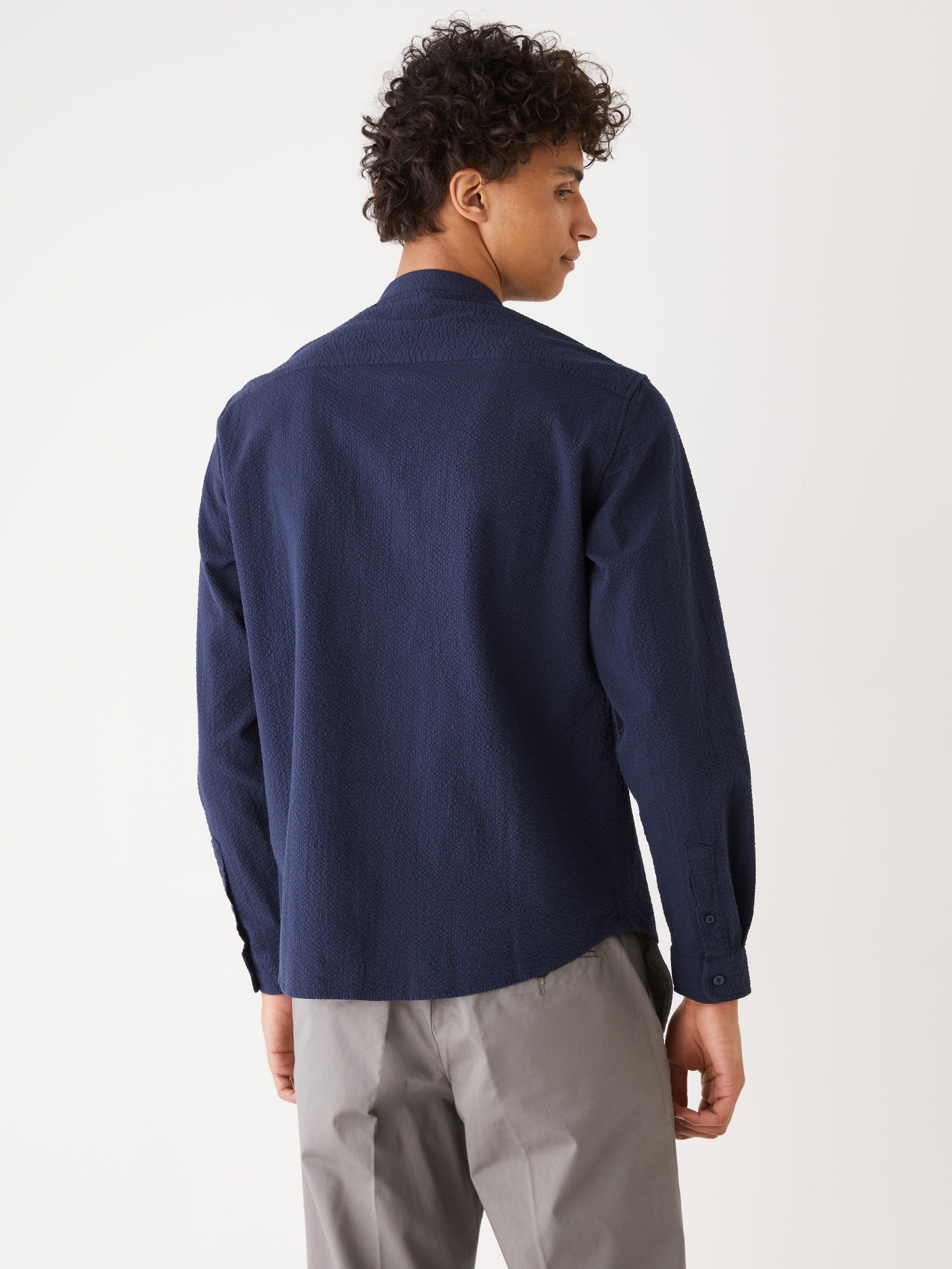 The Seersucker Shirt in Dark Blue sold by Frank & Oak product image thumbnail 3