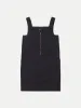 The Twill Pinafore Dress in Dark Navy sold by Frank & Oak