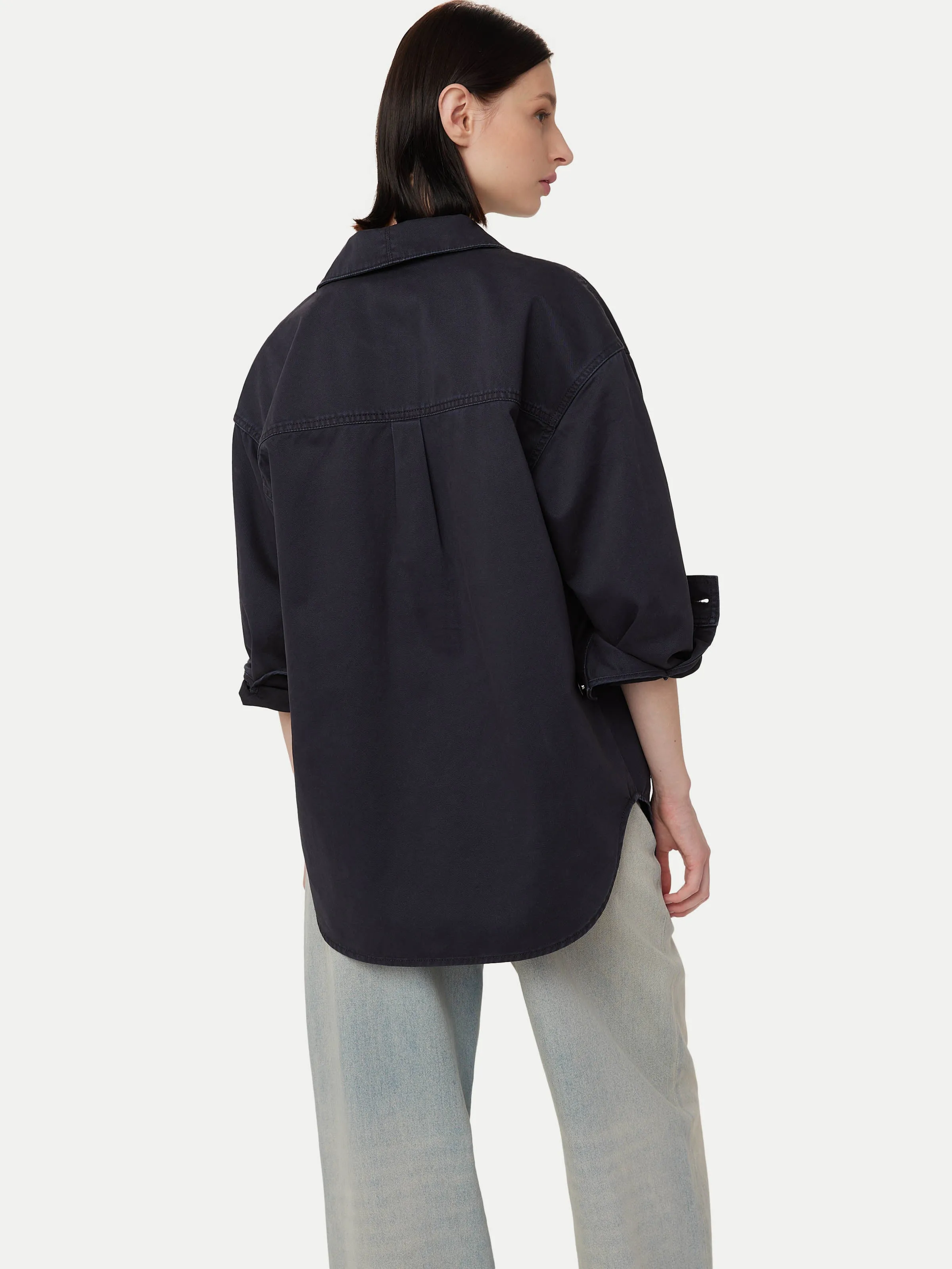 The Twill Overshirt in Dark Navy sold by Frank & Oak product image thumbnail 4