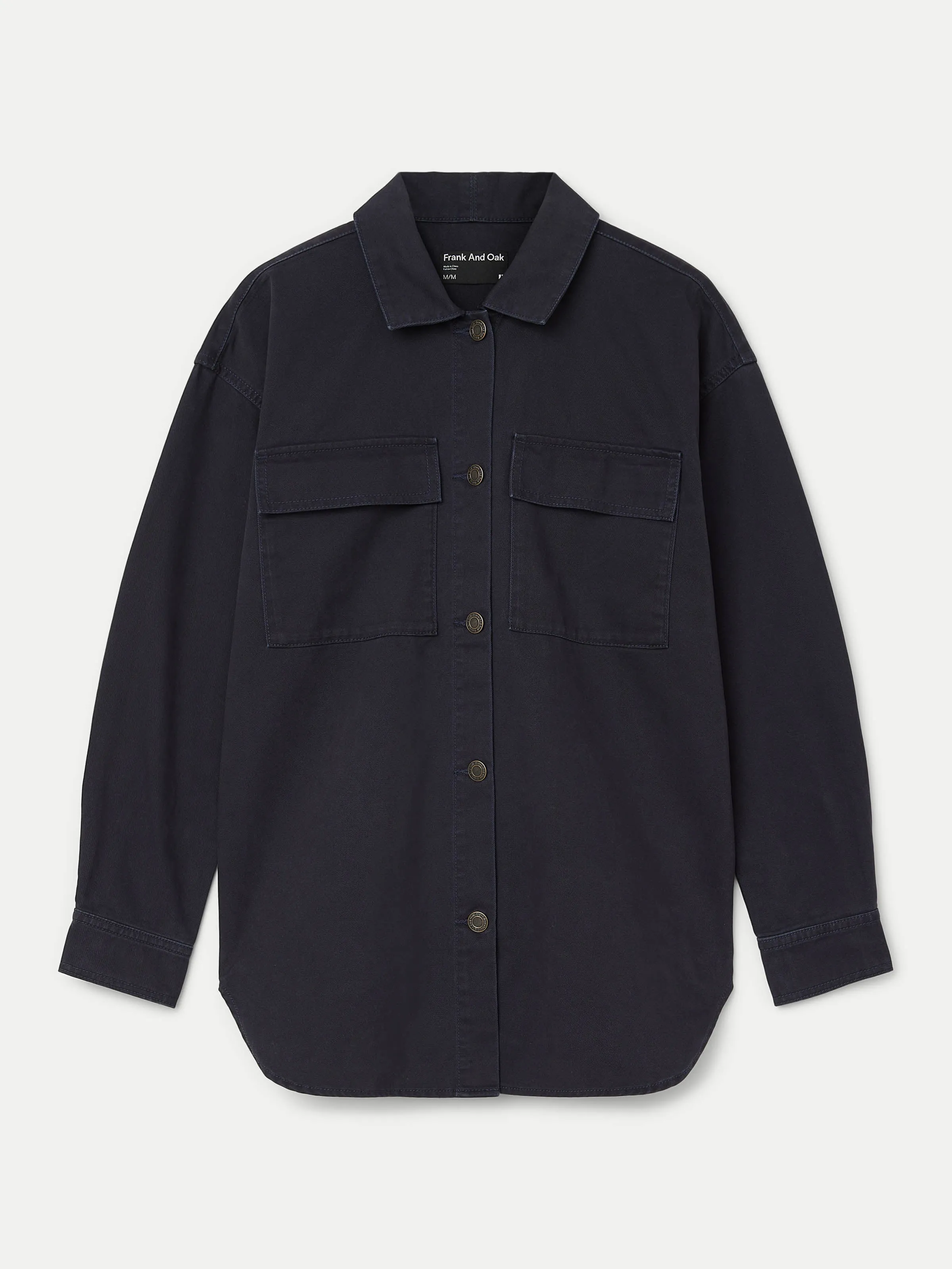 The Twill Overshirt in Dark Navy sold by Frank & Oak product image thumbnail 5