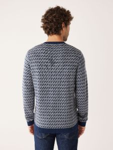 The Merino Jacquard Sweater in Flint Grey sold by Frank & Oak