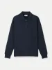 The Fleece Half-Zip Sweatshirt in Deep Blue sold by Frank & Oak