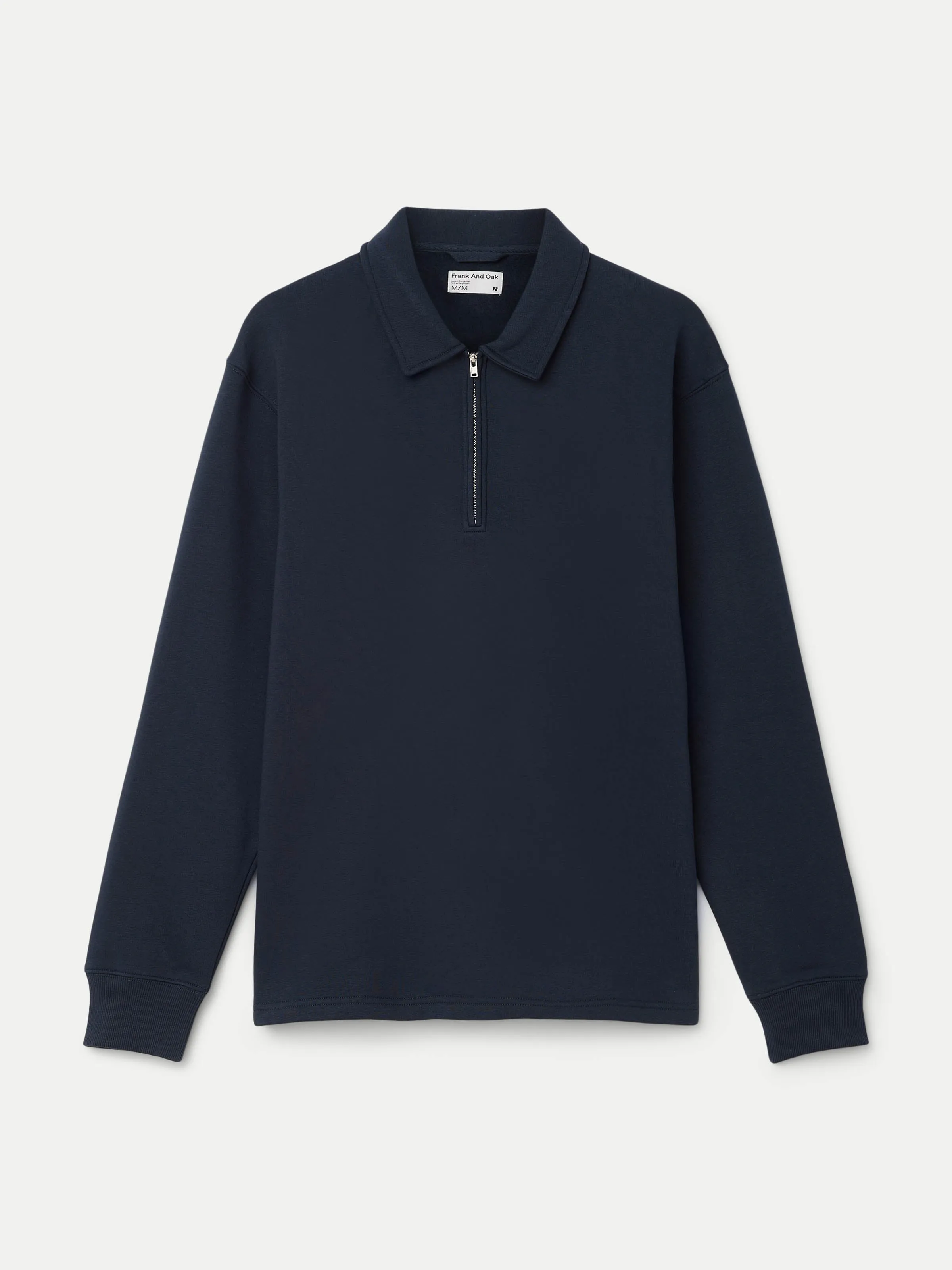 The Fleece Half-Zip Sweatshirt in Deep Blue sold by Frank & Oak product image thumbnail 5