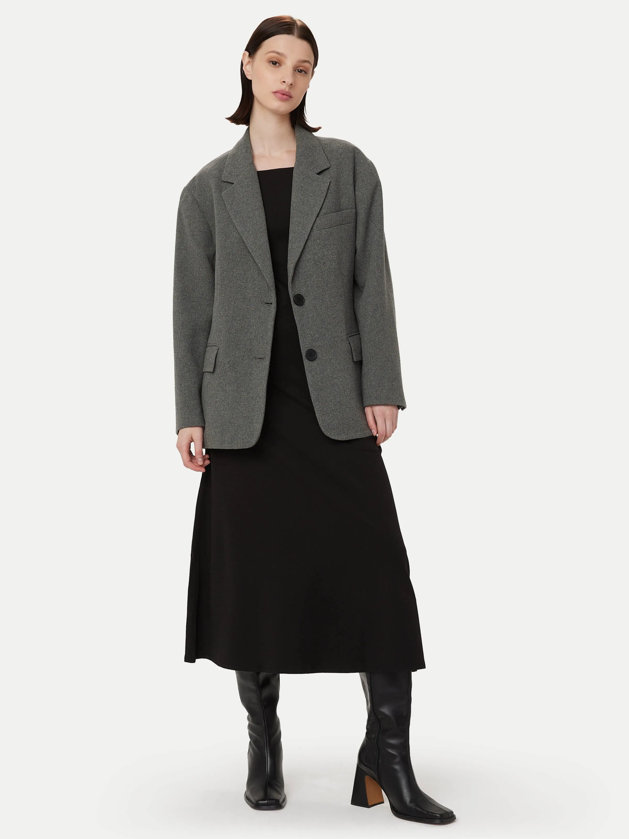 The Open Neck Long Dress in Black sold by Frank & Oak product image thumbnail 4