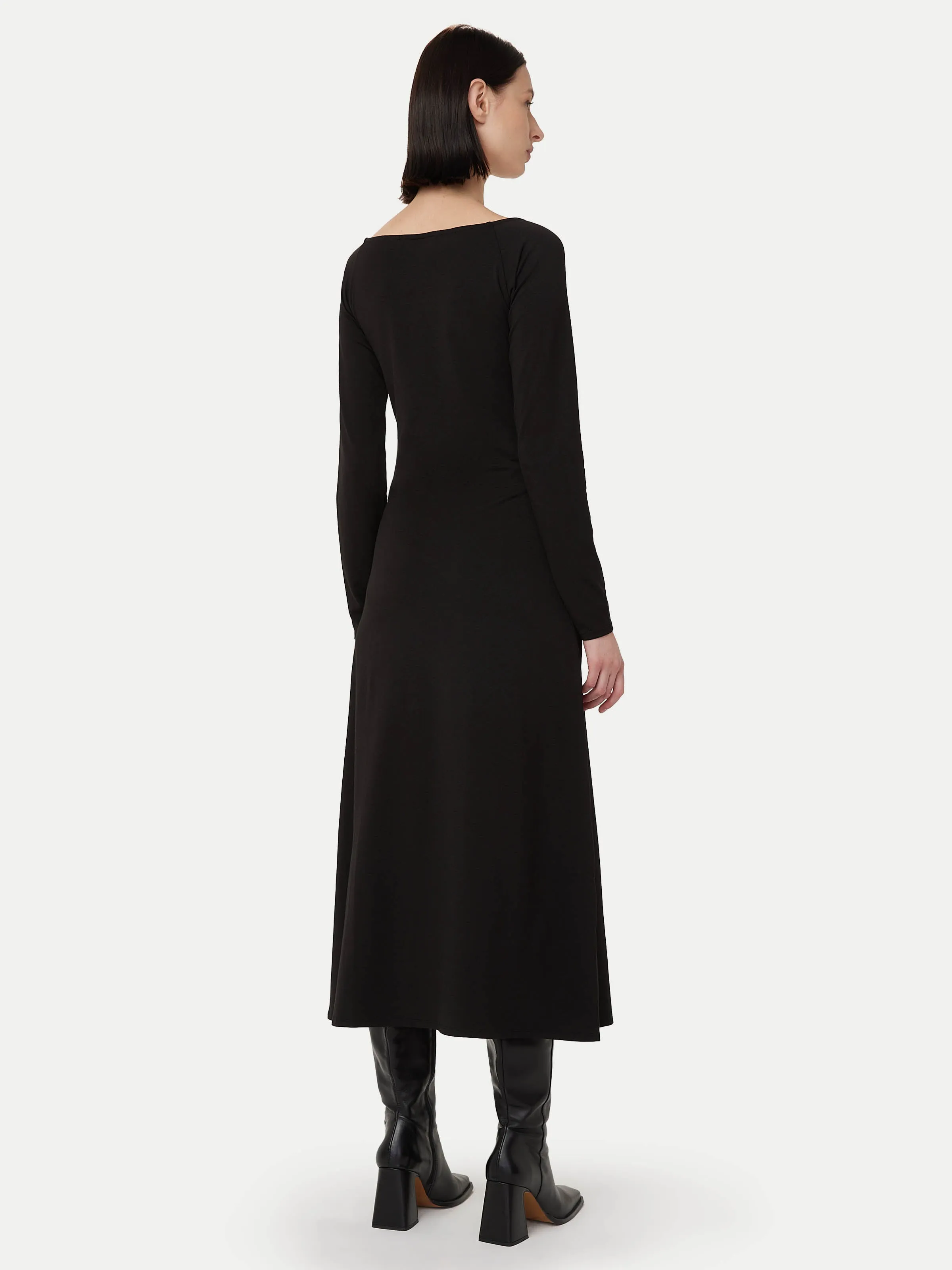 The Open Neck Long Dress in Black sold by Frank & Oak product image thumbnail 3