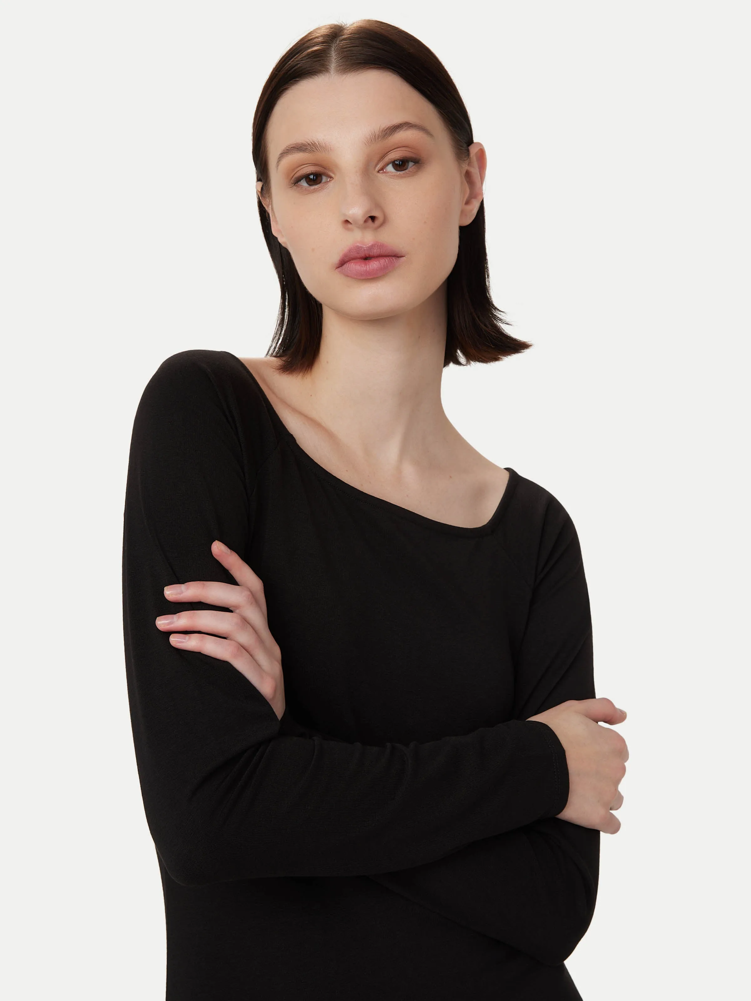 The Open Neck Long Dress in Black sold by Frank & Oak product image thumbnail 2