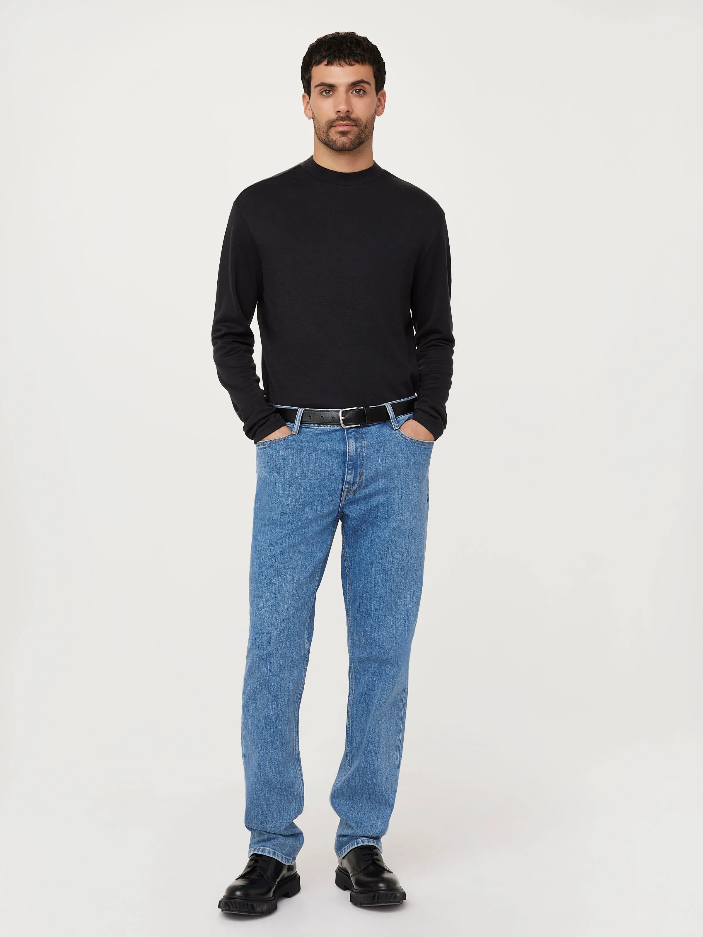 The Merino Wool Mock Neck in Washed Black sold by Frank & Oak product image thumbnail 2