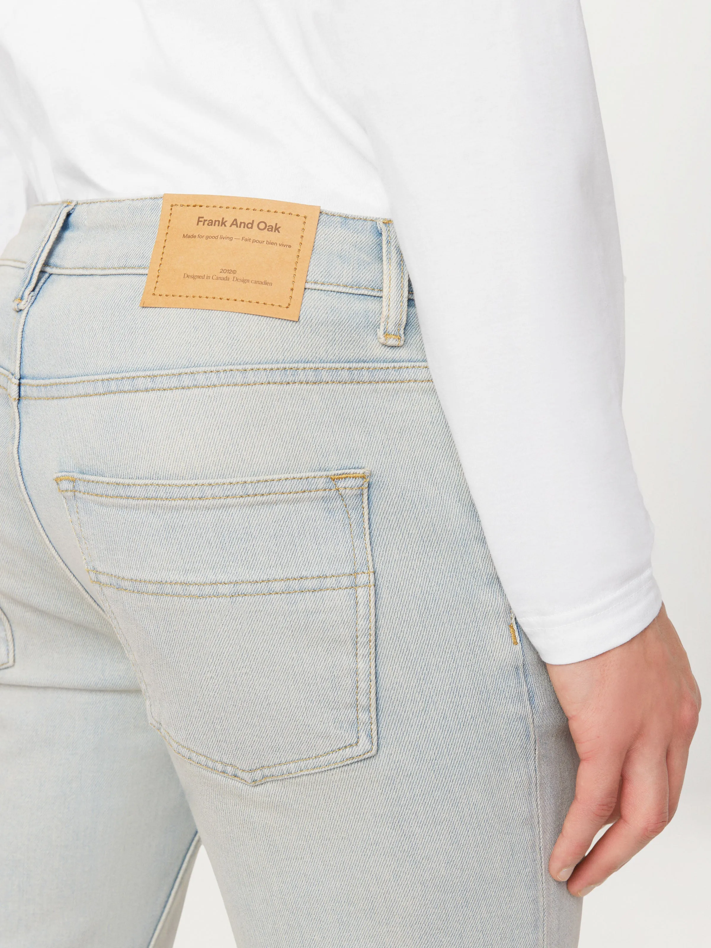 The Adam Slim Jean in Dirty Light Indigo sold by Frank & Oak product image thumbnail 2