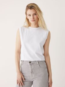 The Essential Tank Top in Bright White sold by Frank & Oak