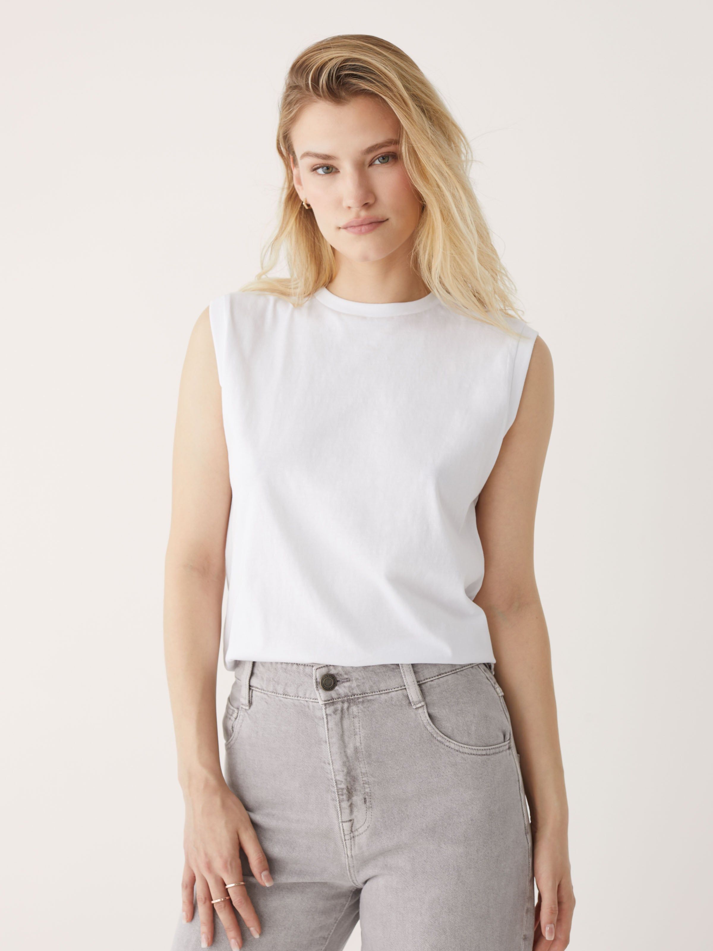 The Essential Tank Top in Bright White sold by Frank & Oak product image thumbnail 4