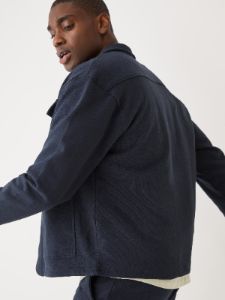 The French Terry Chore Jacket in Dark Navy sold by Frank & Oak