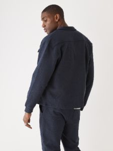The French Terry Chore Jacket in Dark Navy sold by Frank & Oak