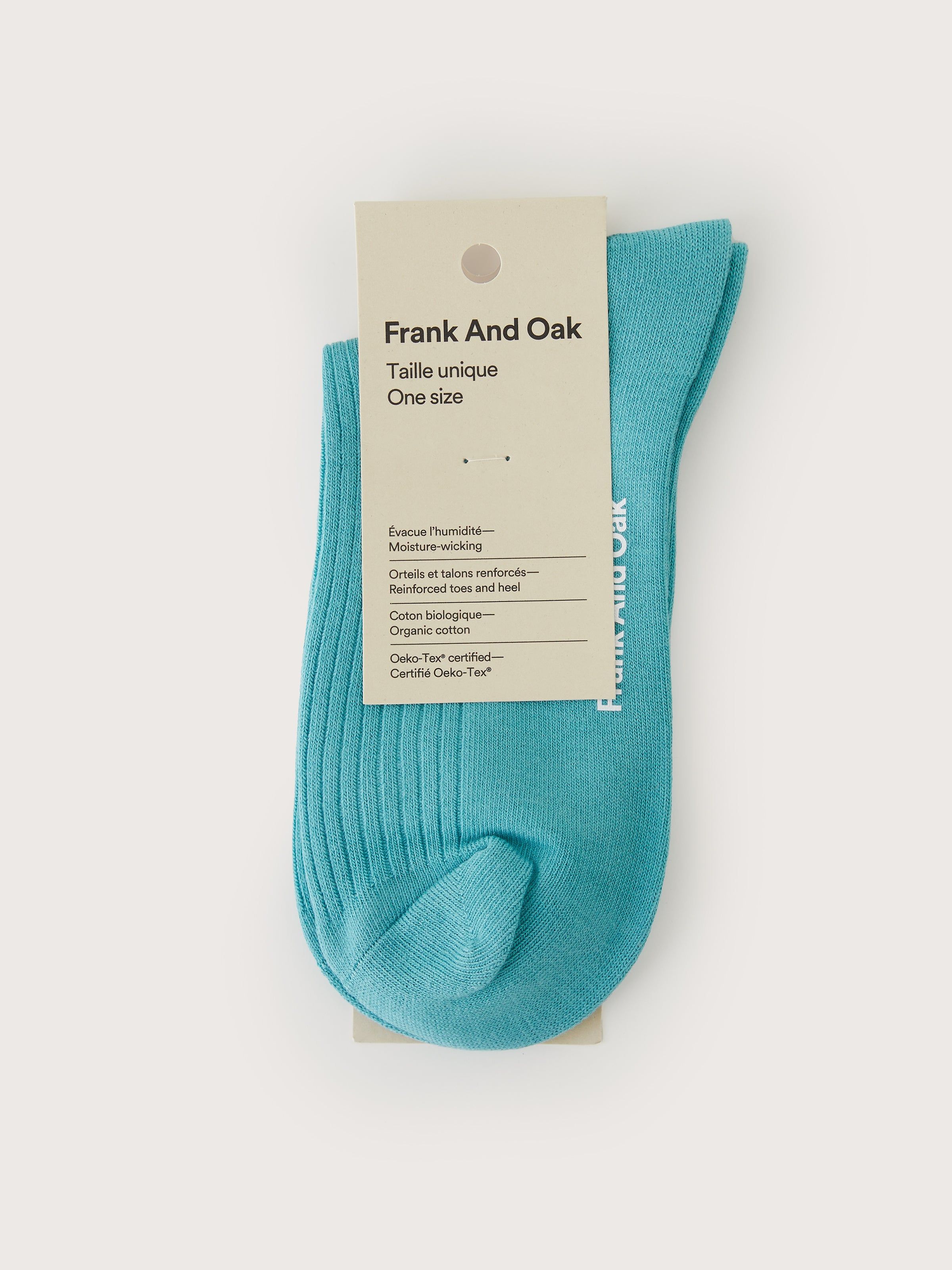 The Organic Cotton Ribbed Socks in Blue sold by Frank & Oak product image thumbnail 3