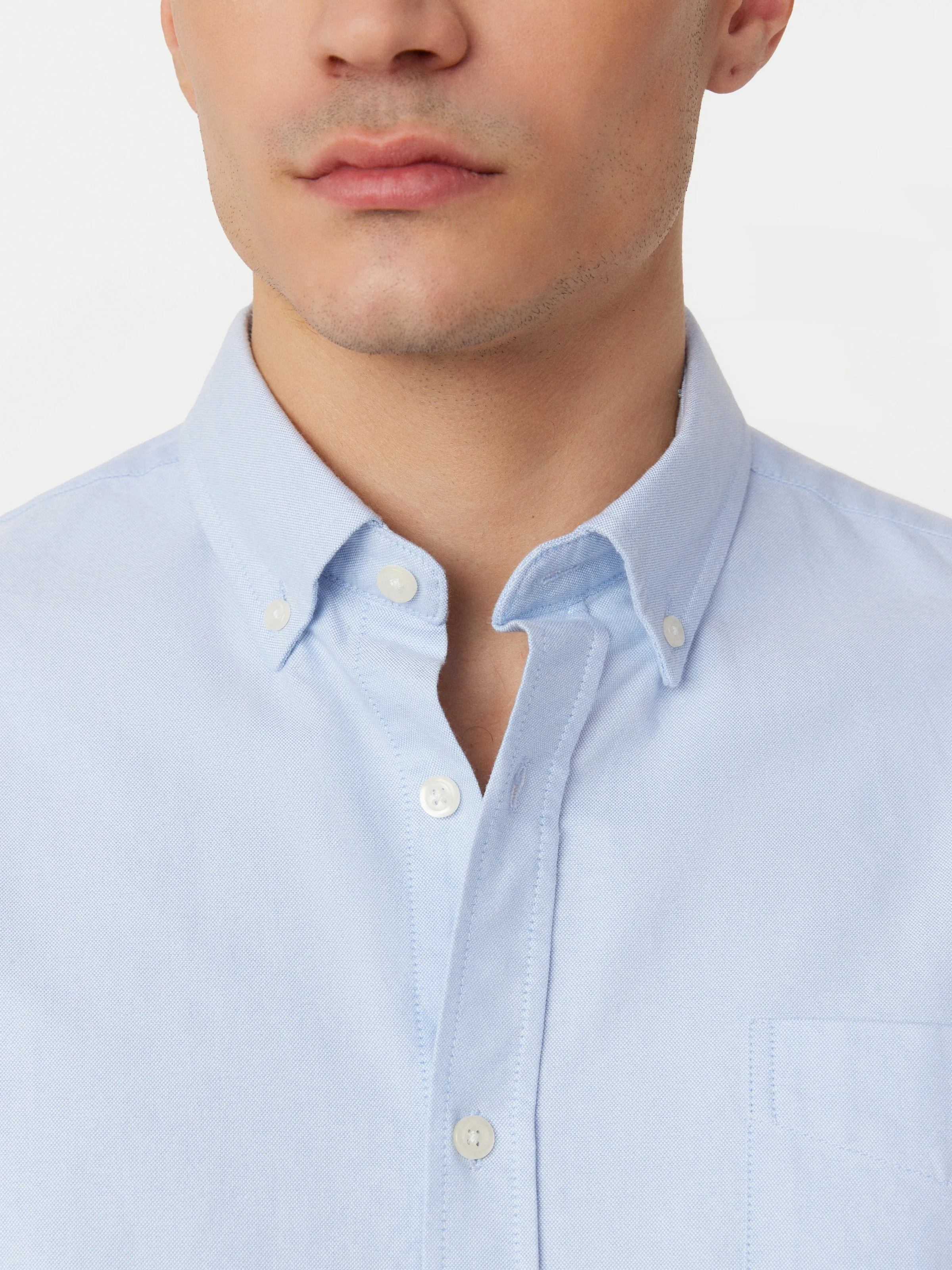 The Jasper Short Sleeve Oxford Shirt in Light Blue sold by Frank & Oak product image thumbnail 2