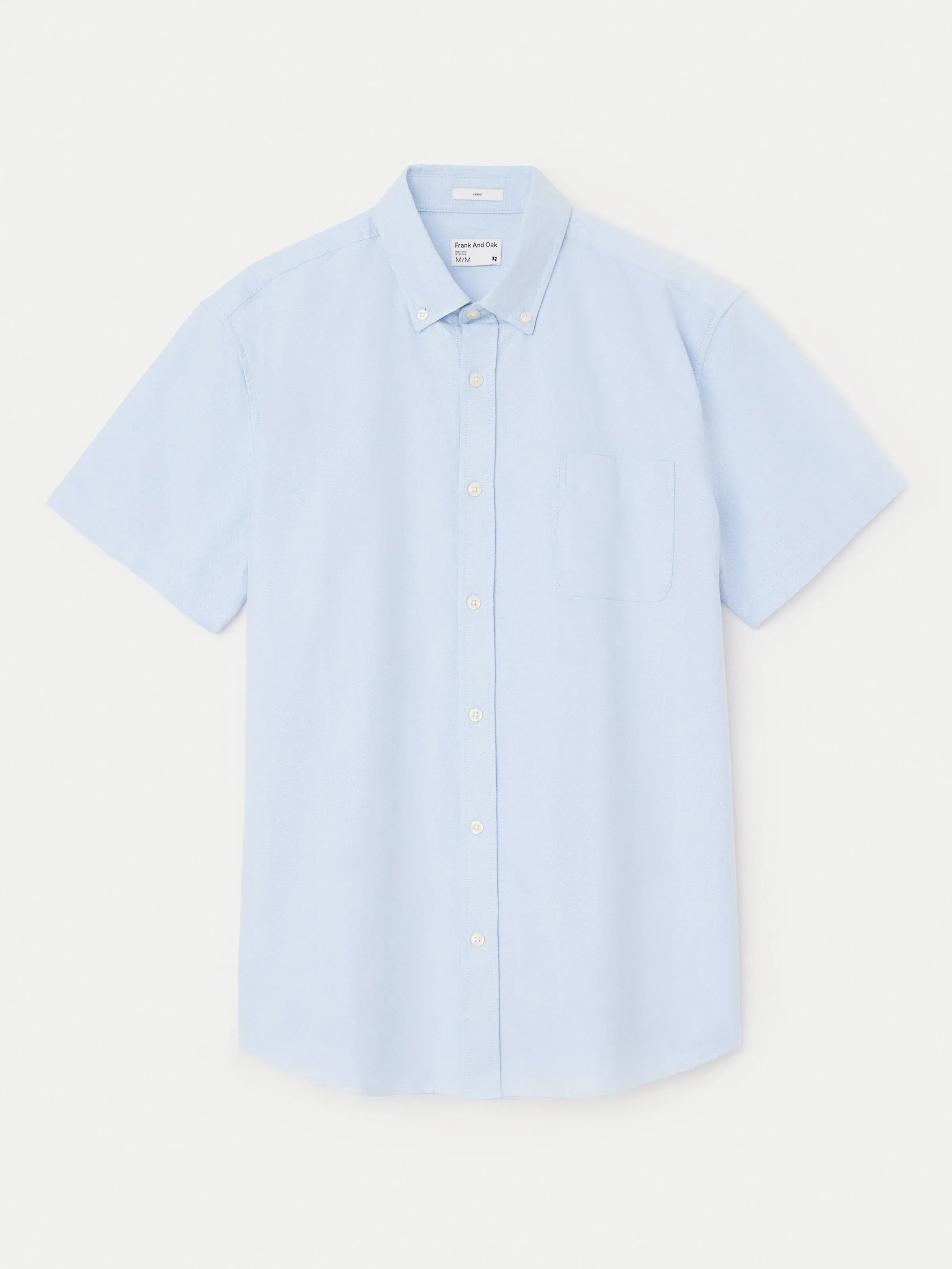The Jasper Short Sleeve Oxford Shirt in Light Blue sold by Frank & Oak product image thumbnail 5