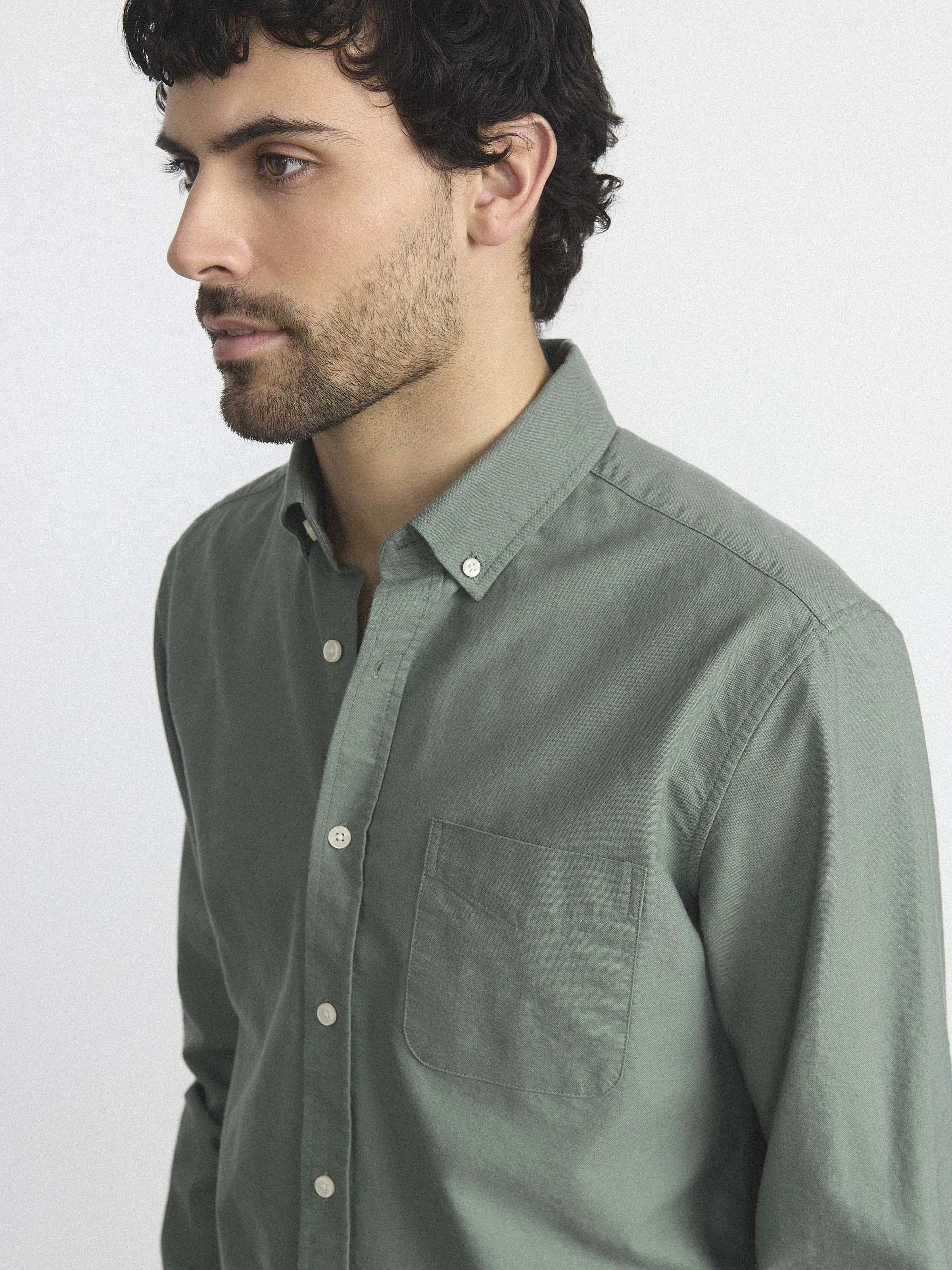 The Jasper Oxford Shirt in Laurel Green sold by Frank & Oak product image thumbnail 2