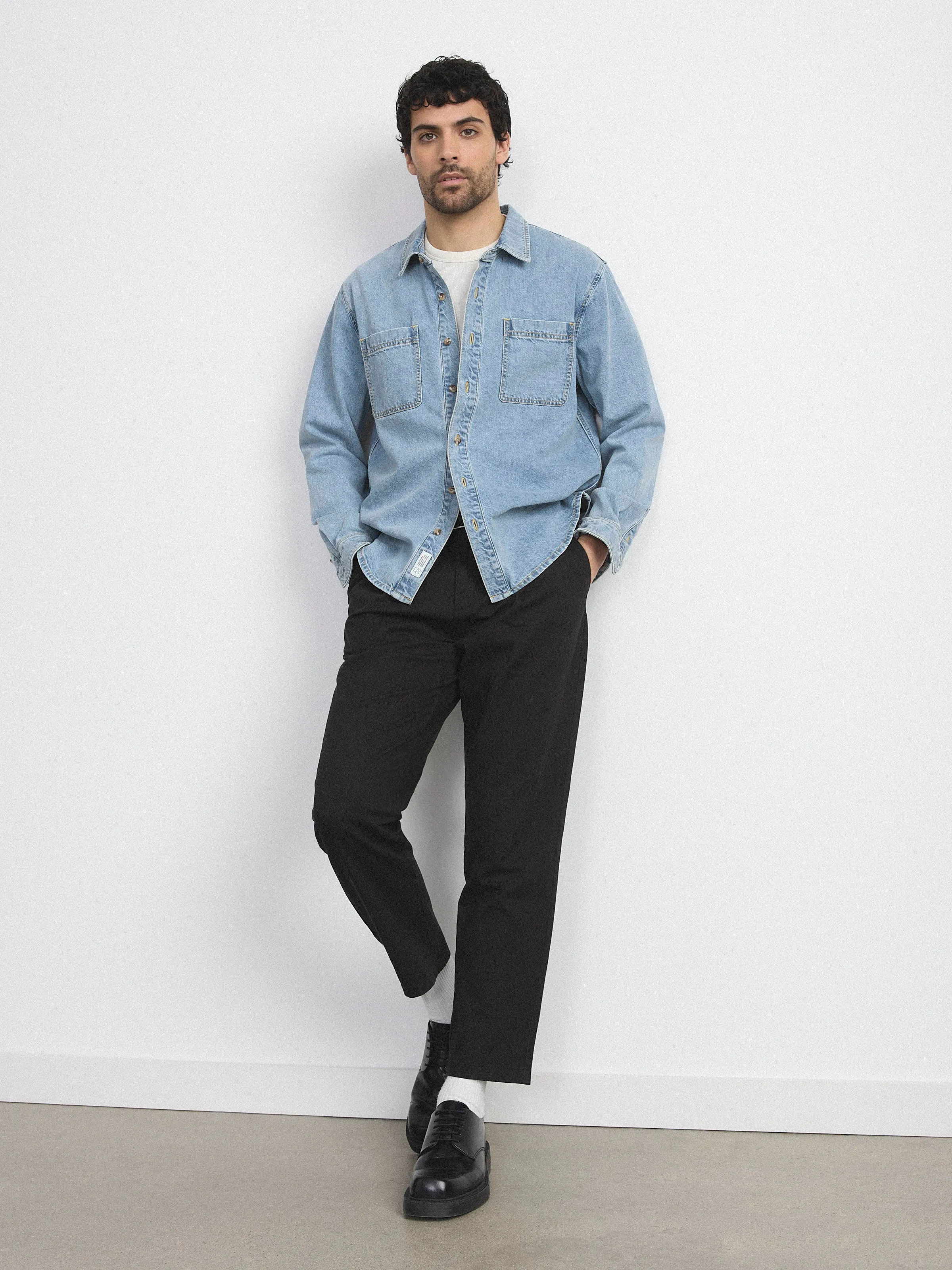 The Utility Denim Shirt in Vintage Blue sold by Frank & Oak product image thumbnail 2