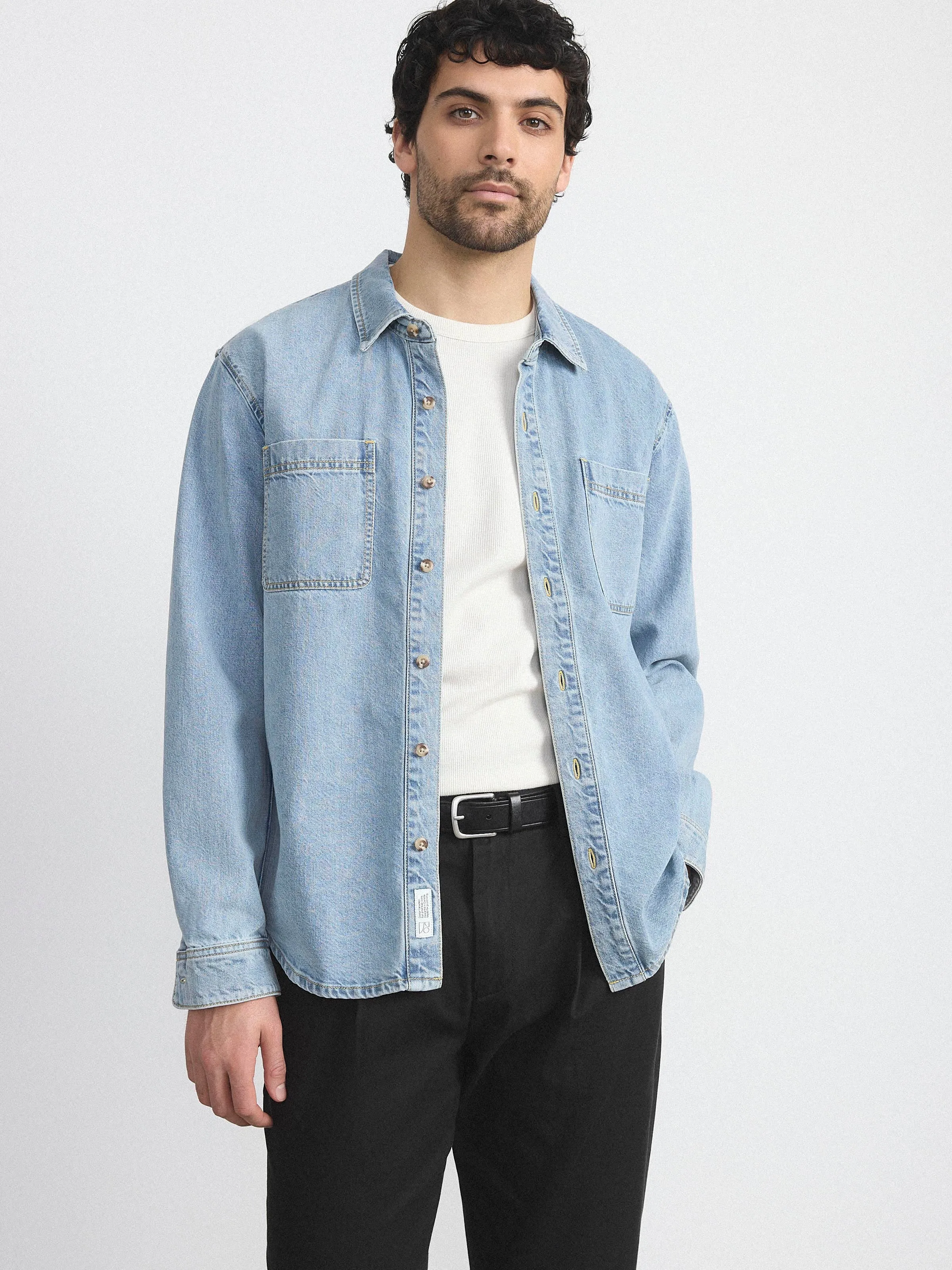 The Utility Denim Shirt in Vintage Blue sold by Frank & Oak product image thumbnail 3