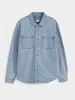 The Utility Denim Shirt in Vintage Blue sold by Frank & Oak