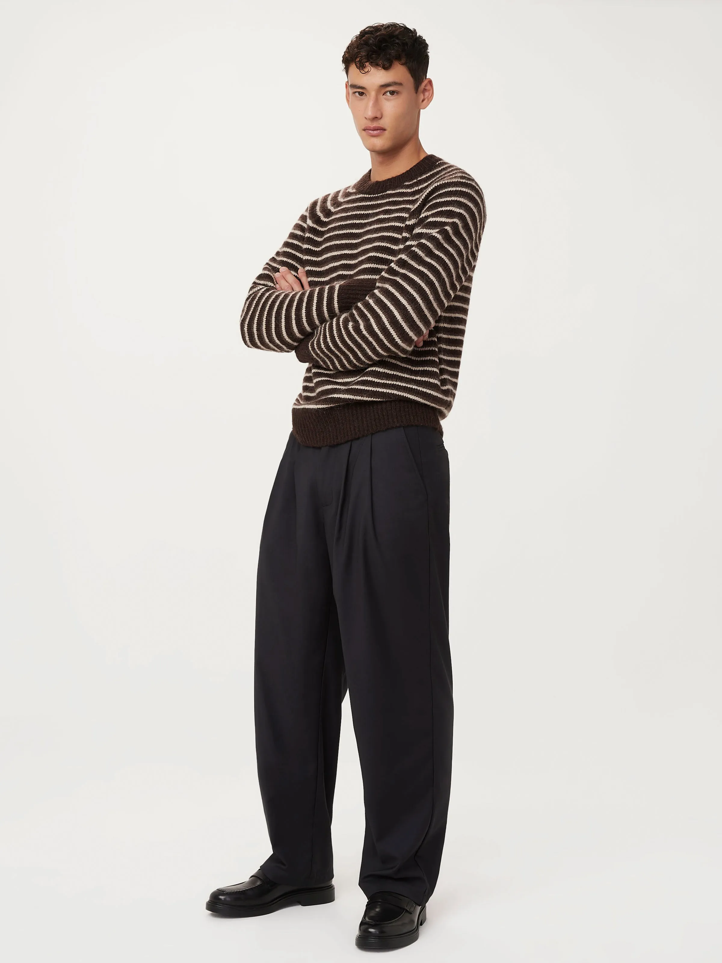 The Striped Fuzzy Sweater in Brown sold by Frank & Oak product image thumbnail 2