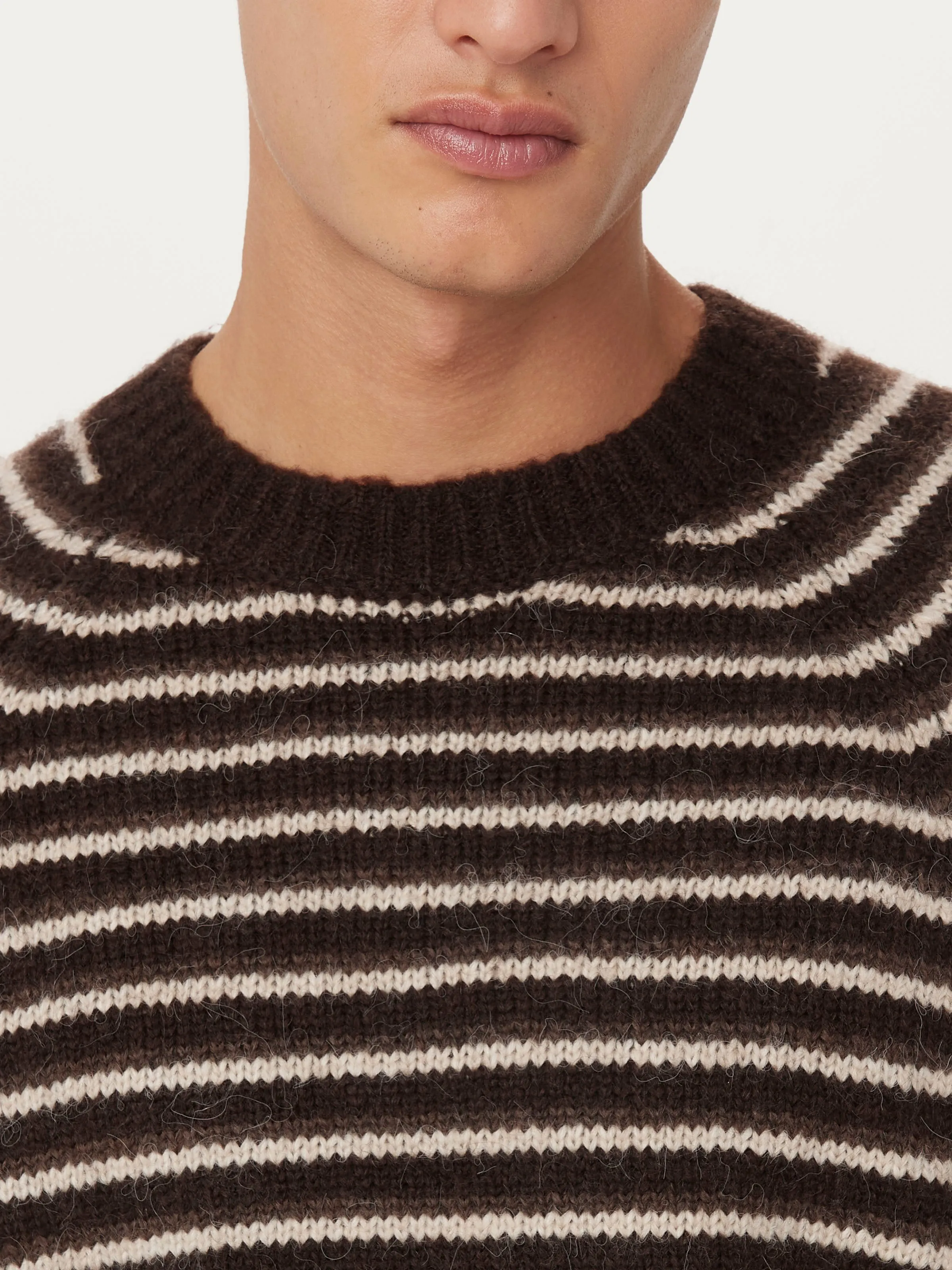 The Striped Fuzzy Sweater in Brown sold by Frank & Oak product image thumbnail 5