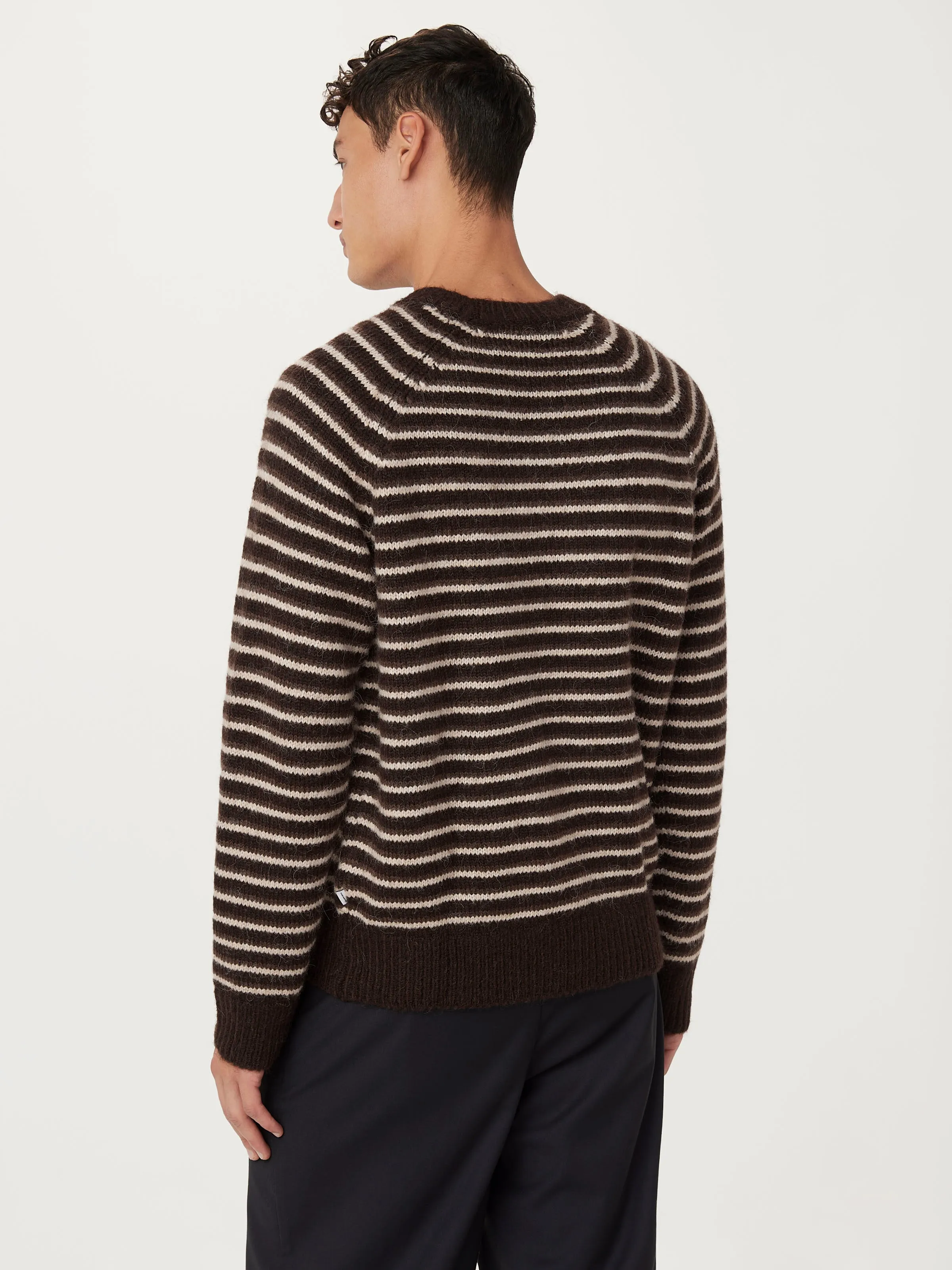 The Striped Fuzzy Sweater in Brown sold by Frank & Oak product image thumbnail 4