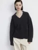 The Fuzzy V Neck Sweater in Dark Grey sold by Frank & Oak