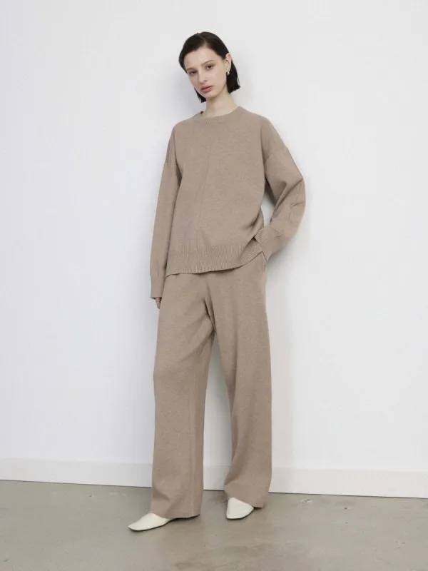 The Compact Sweater Pant in Taupe sold by Frank & Oak