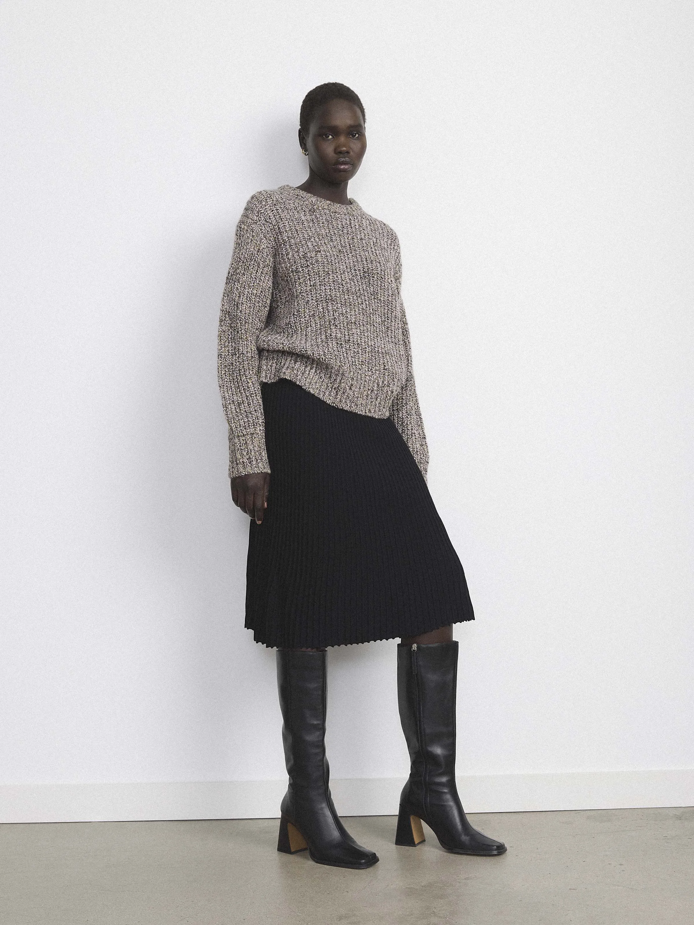The Multicolour Fuzzy Sweater in Grey Morn sold by Frank & Oak product image thumbnail 3