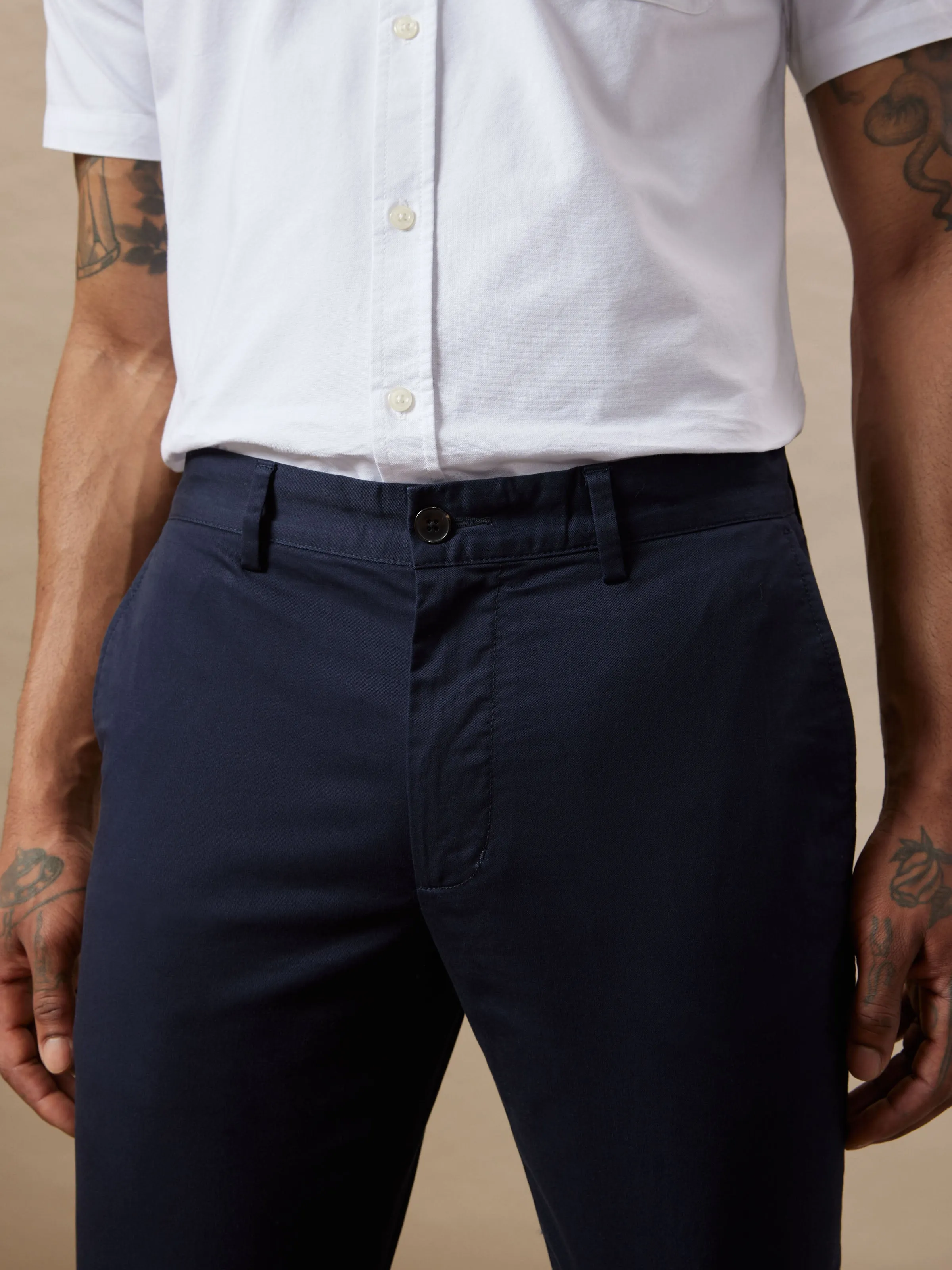 The Brunswick Slim Fit Chino Pant in Deep Blue sold by Frank & Oak product image thumbnail 4