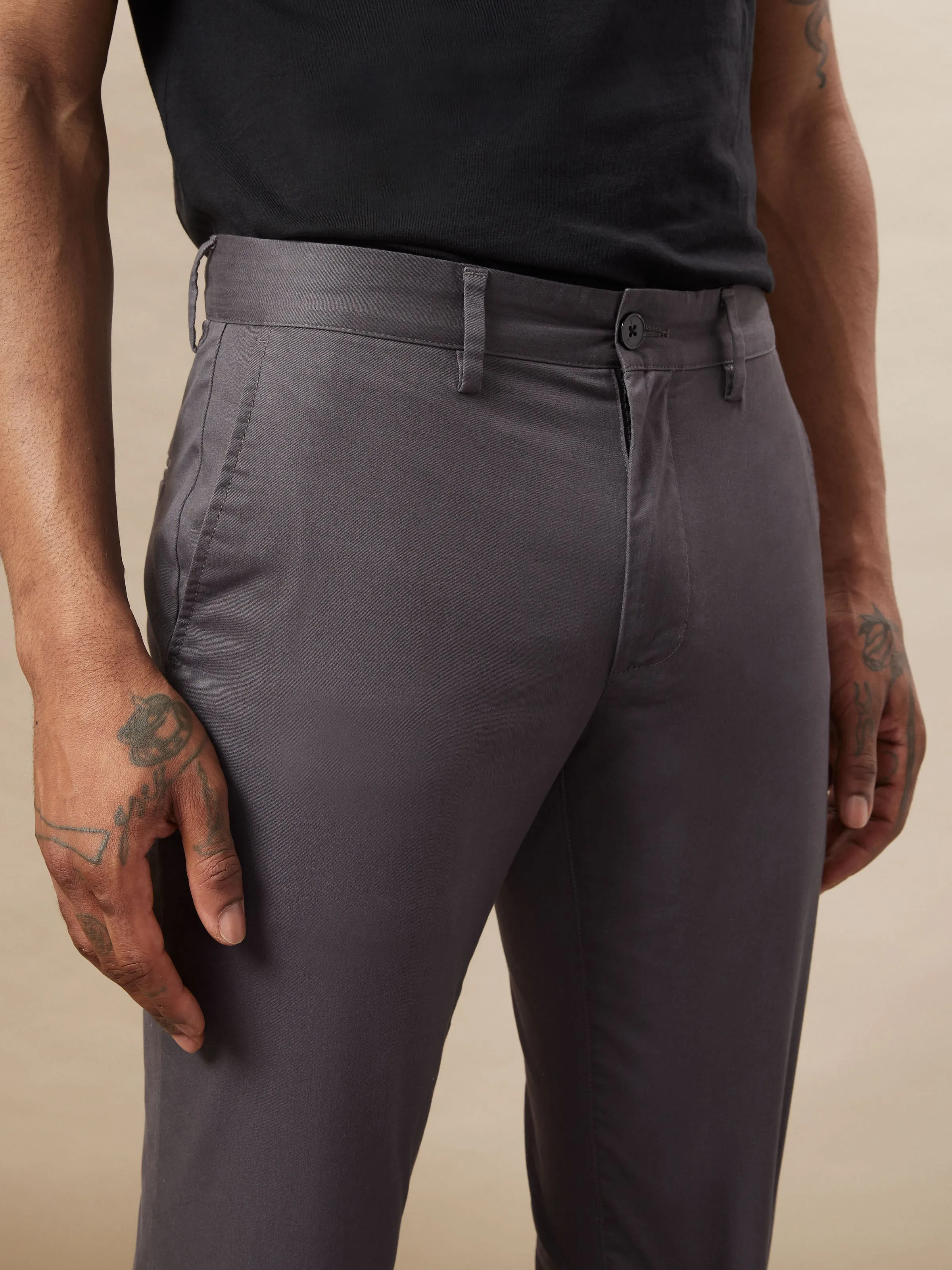 The Brunswick Slim Fit Chino Pant in Iron Grey sold by Frank & Oak product image thumbnail 4