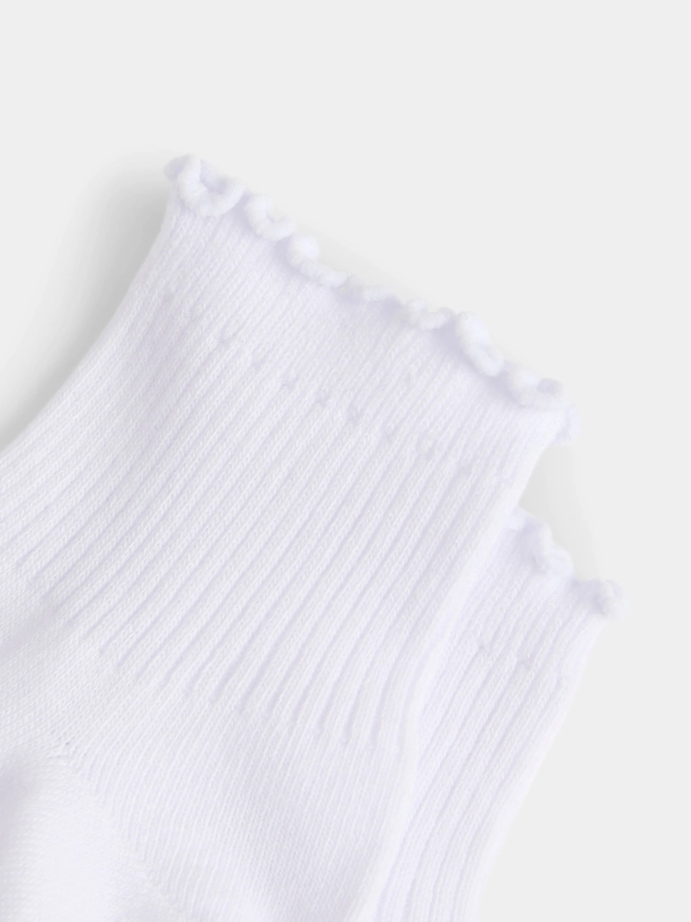 The Ruffle Trim Socks in White sold by Frank & Oak product image thumbnail 2