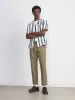 The Striped Camp Collar Shirt in Blue sold by Frank & Oak