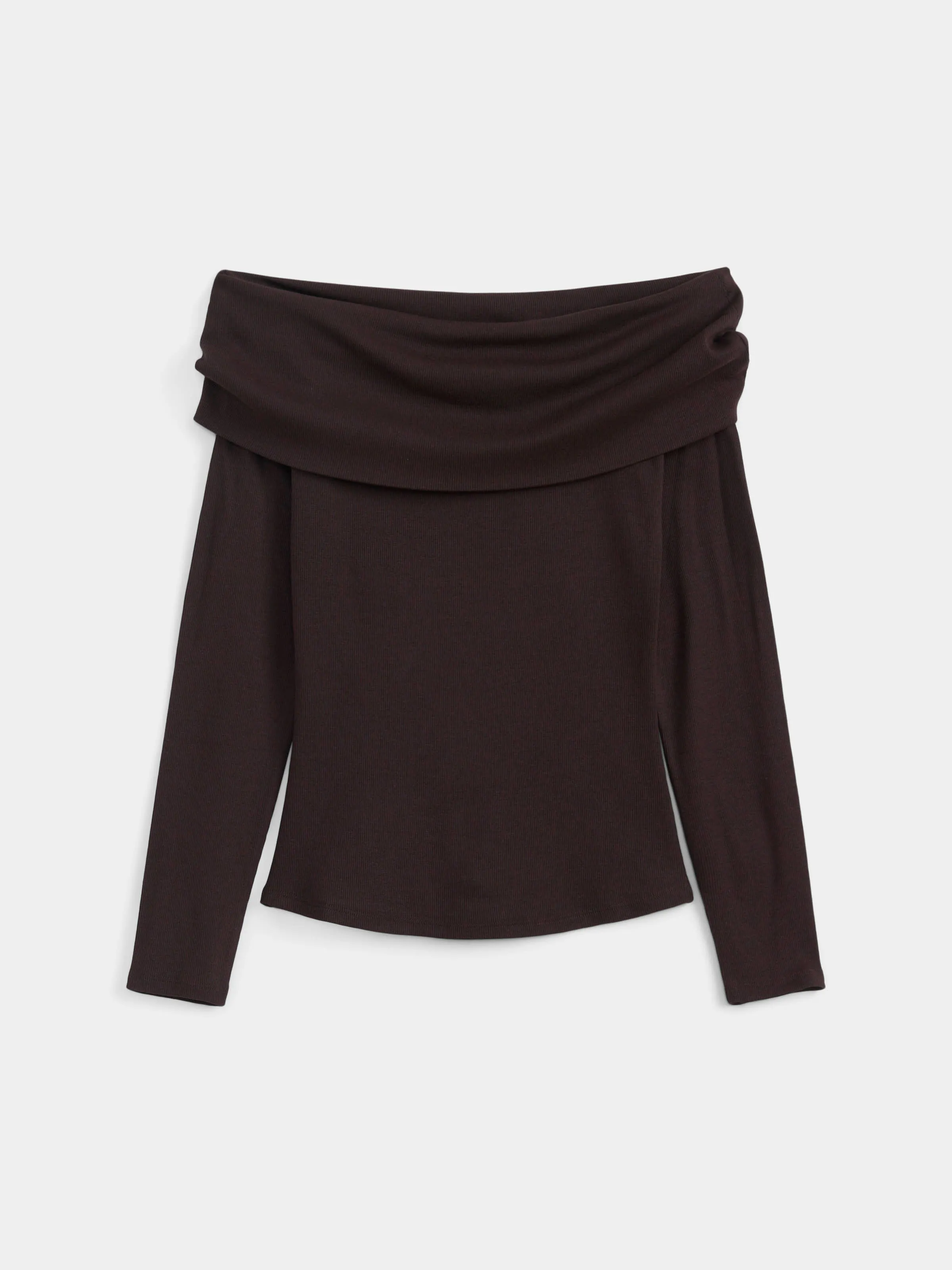 The Off Shoulder Top in Espresso sold by Frank & Oak product image thumbnail 5